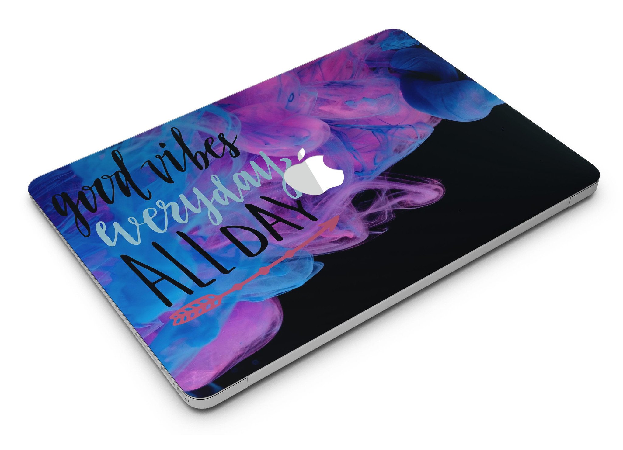 Good Vibes Everyday MacBook Air Skin Kit featuring vibrant designs and premium vinyl material for protection and style.