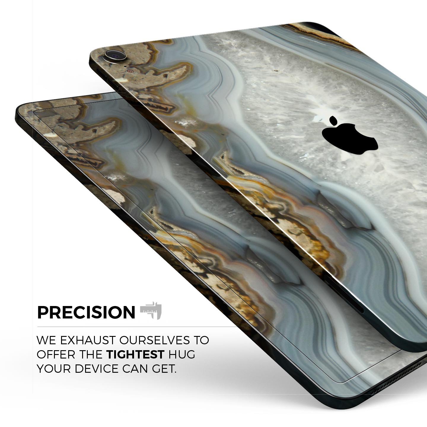 Gold Crystal full body skin decal for Apple iPad Pro 12.9" and 11", showcasing premium 3M materials and sleek design.