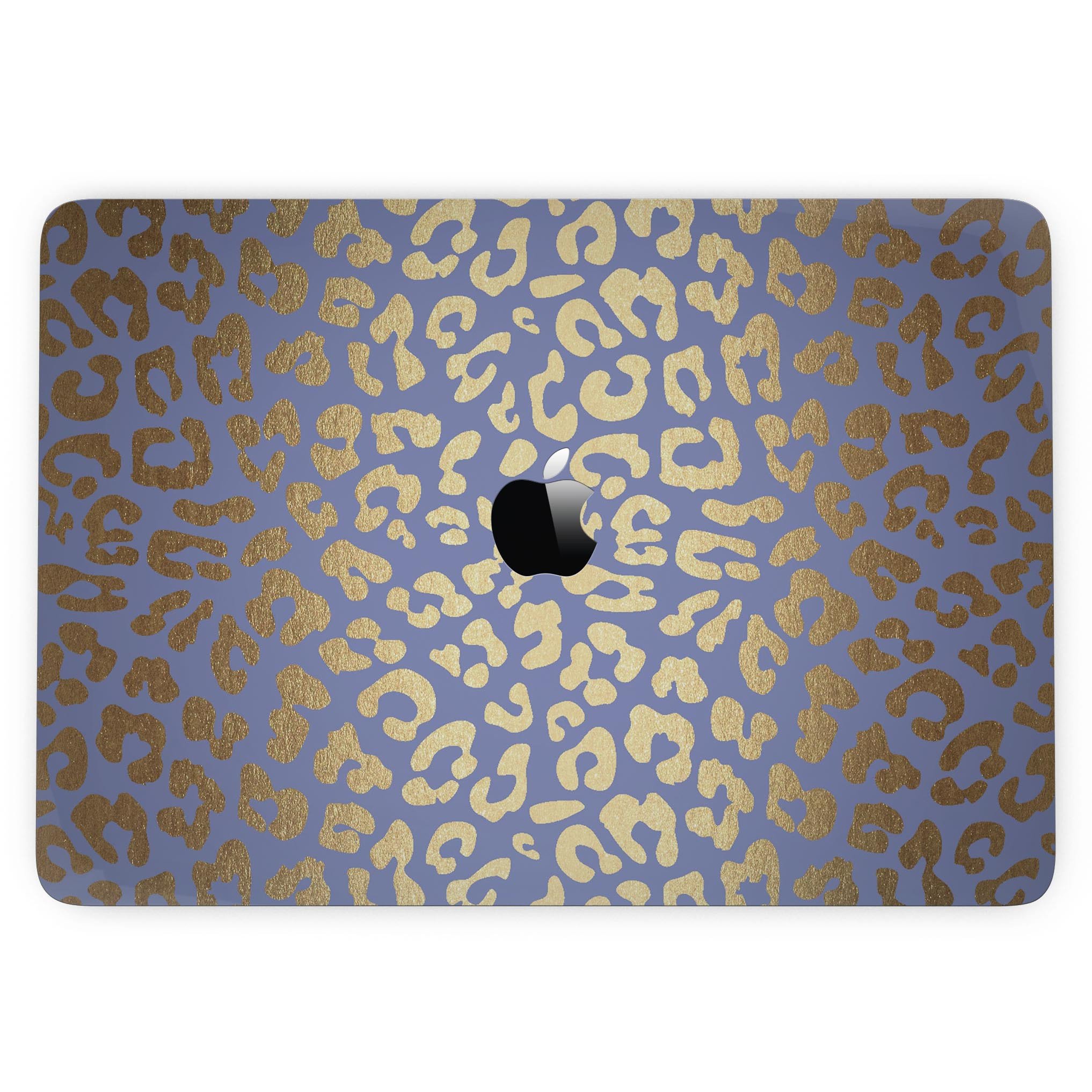 Gold Flaked Animal Skin Kit for 13" MacBook Pro without Touch Bar, showcasing a stylish design and premium vinyl material.