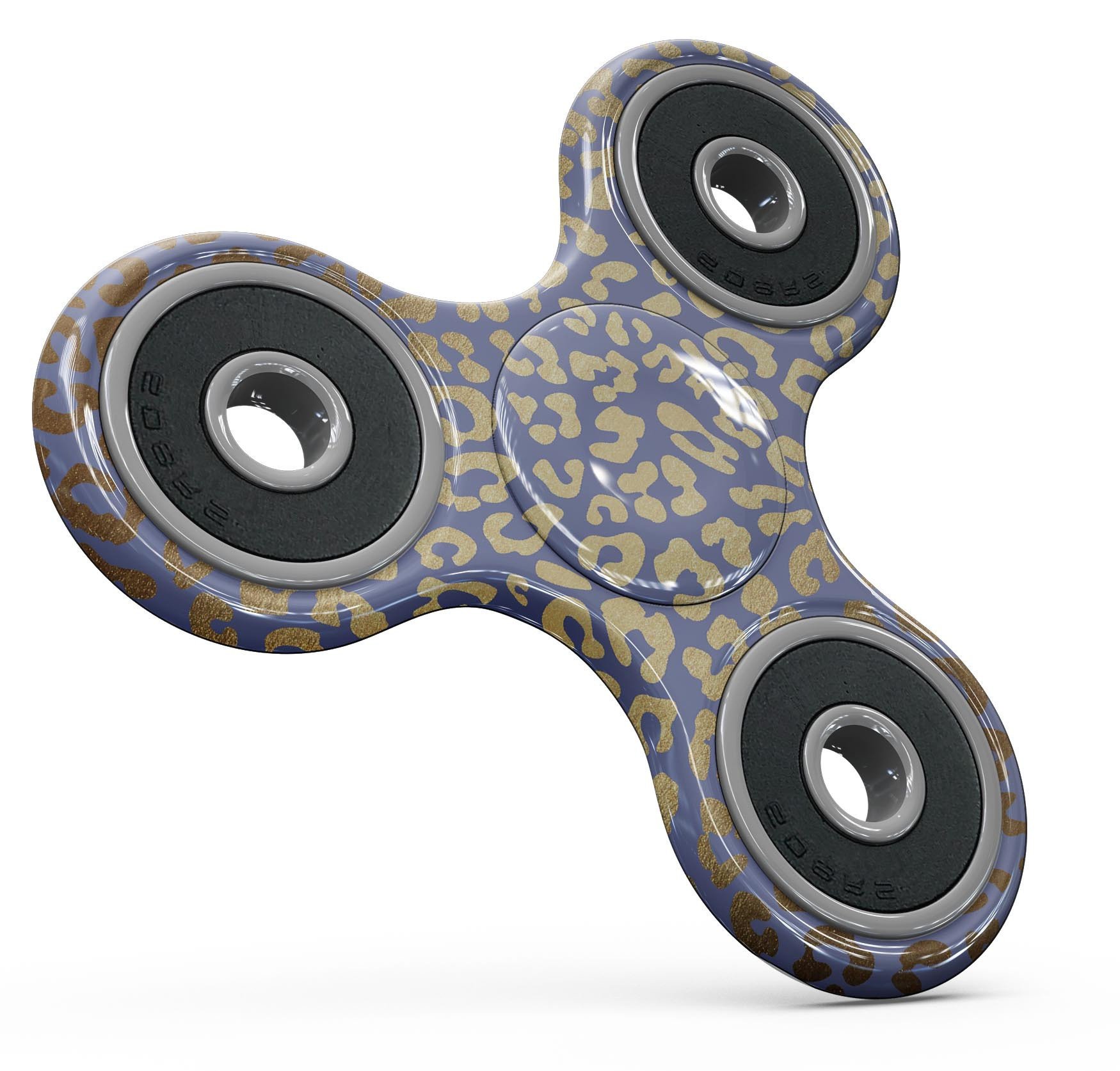 Gold Flaked Animal Blue Full-Body Skin-Kit for fidget spinner, showcasing vibrant colors and unique design.