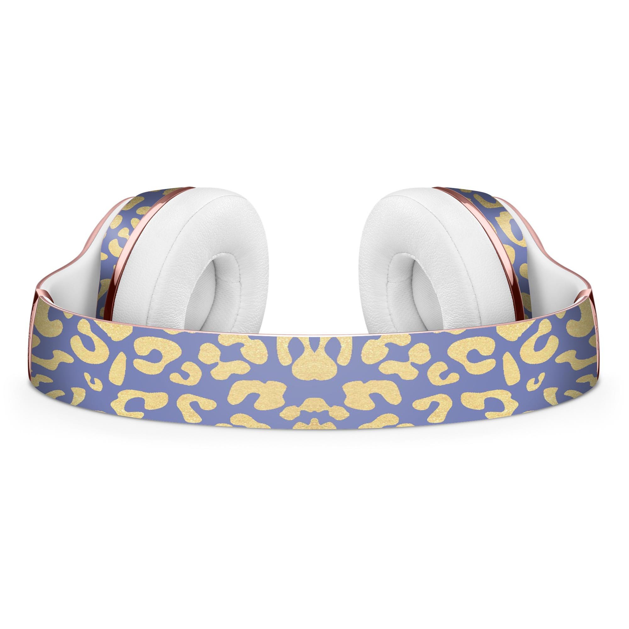 Gold Flaked Animal Blue Full-Body Skin Kit for Beats by Dre Solo 3, showcasing vibrant design and premium vinyl material.