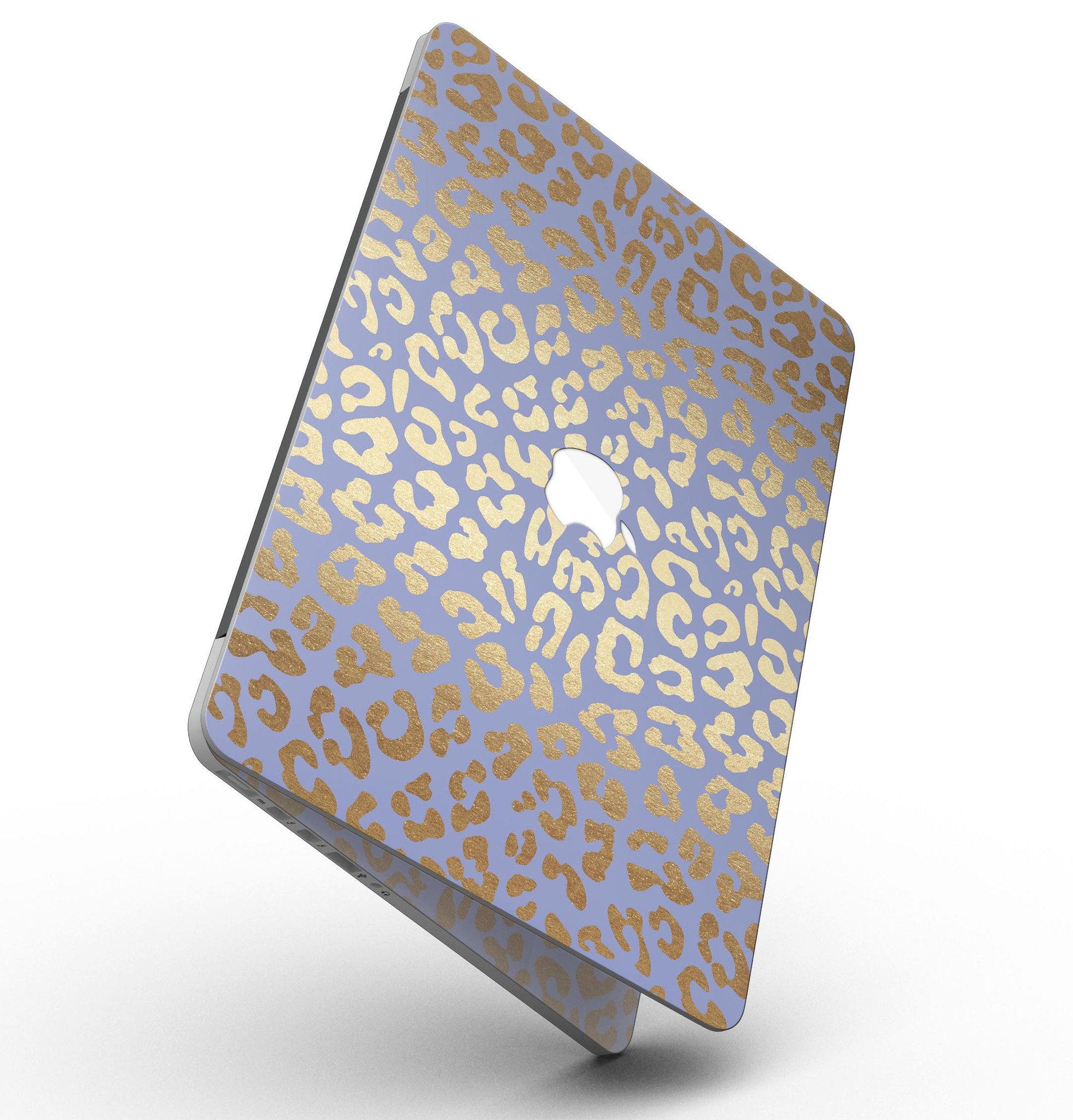 Gold Flaked Animal Design Skin for MacBook Pro with Retina Display, showcasing a stylish and protective vinyl cover.