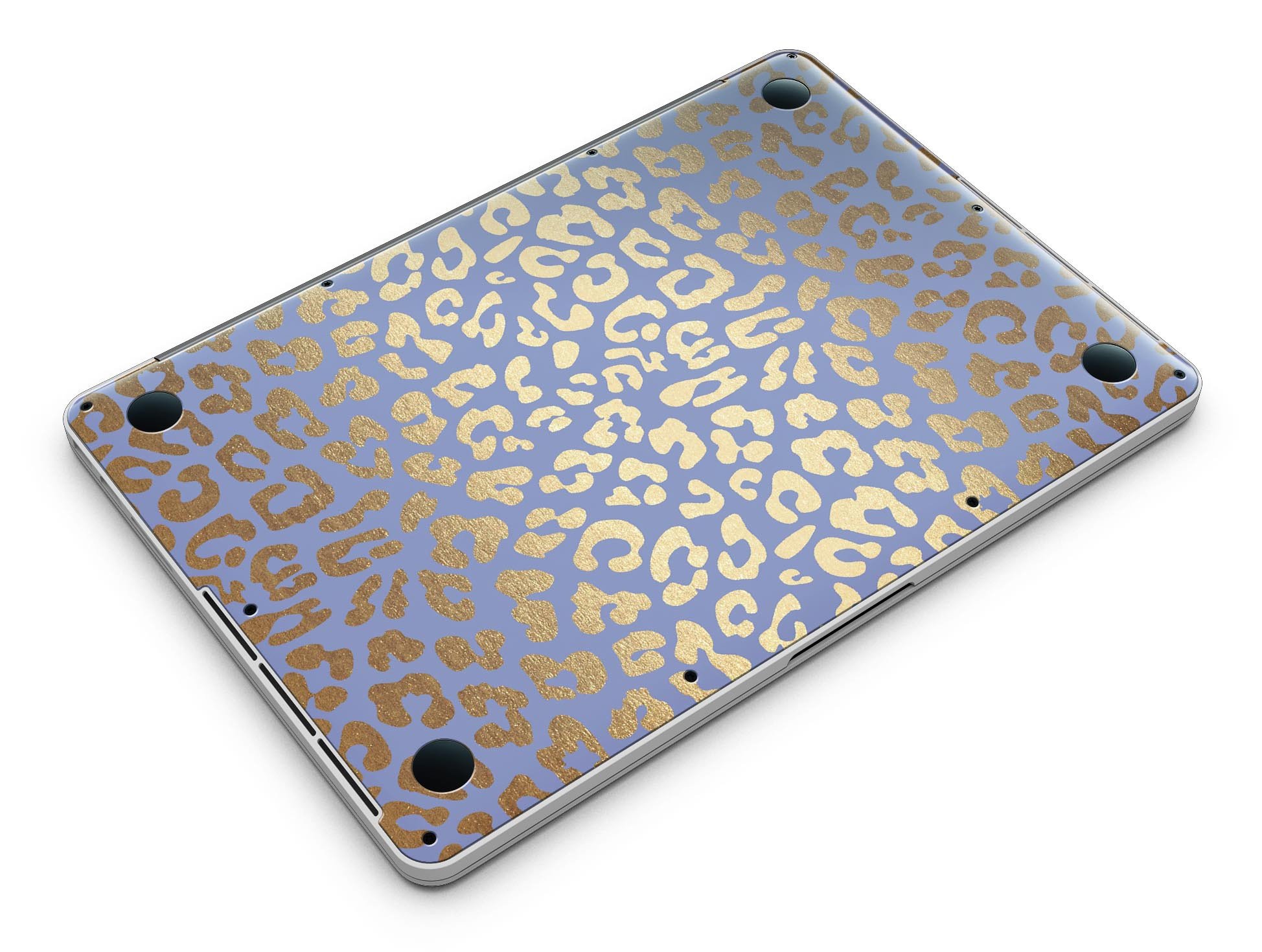 Gold Flaked Animal Design Skin for MacBook Pro with Retina Display, showcasing a stylish and protective vinyl cover.