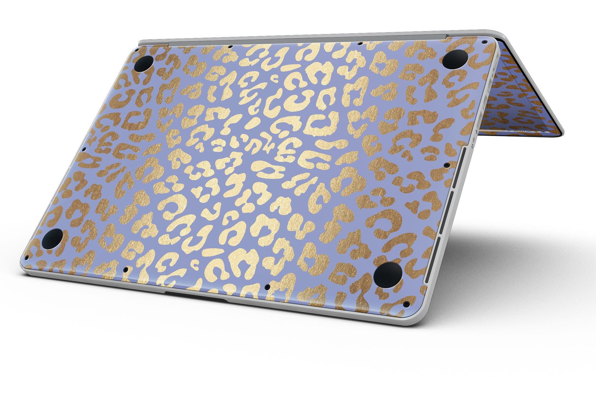 Gold Flaked Animal Design Skin for MacBook Pro with Retina Display, showcasing a stylish and protective vinyl cover.