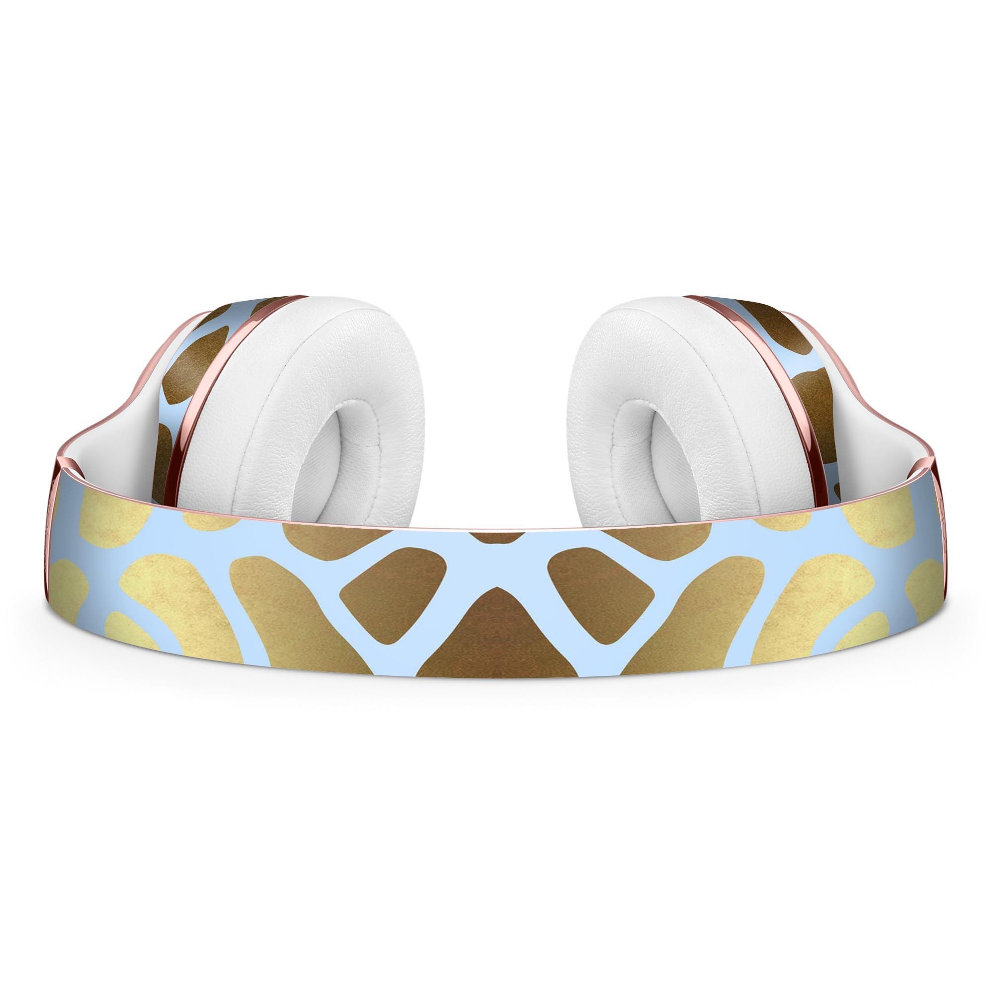 Gold Flaked Animal Light Blue Full-Body Skin Kit for Beats by Dre Solo 3 Wireless Headphones, showcasing vibrant colors and premium vinyl material.