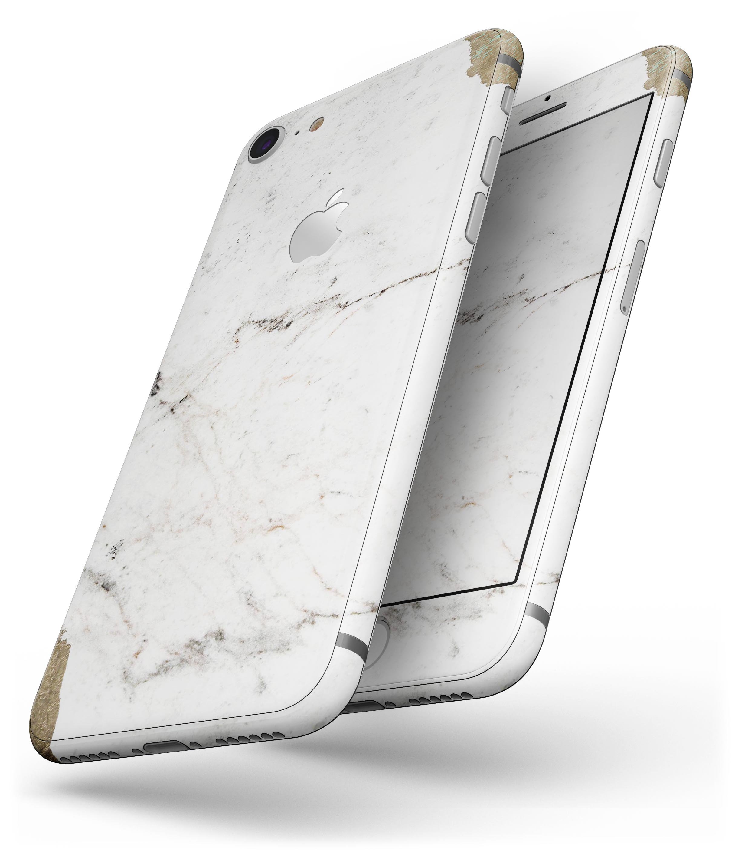 Gold Foiled Marble skin for iPhone 8 and 8 Plus, showcasing a stylish design with a luxurious finish.