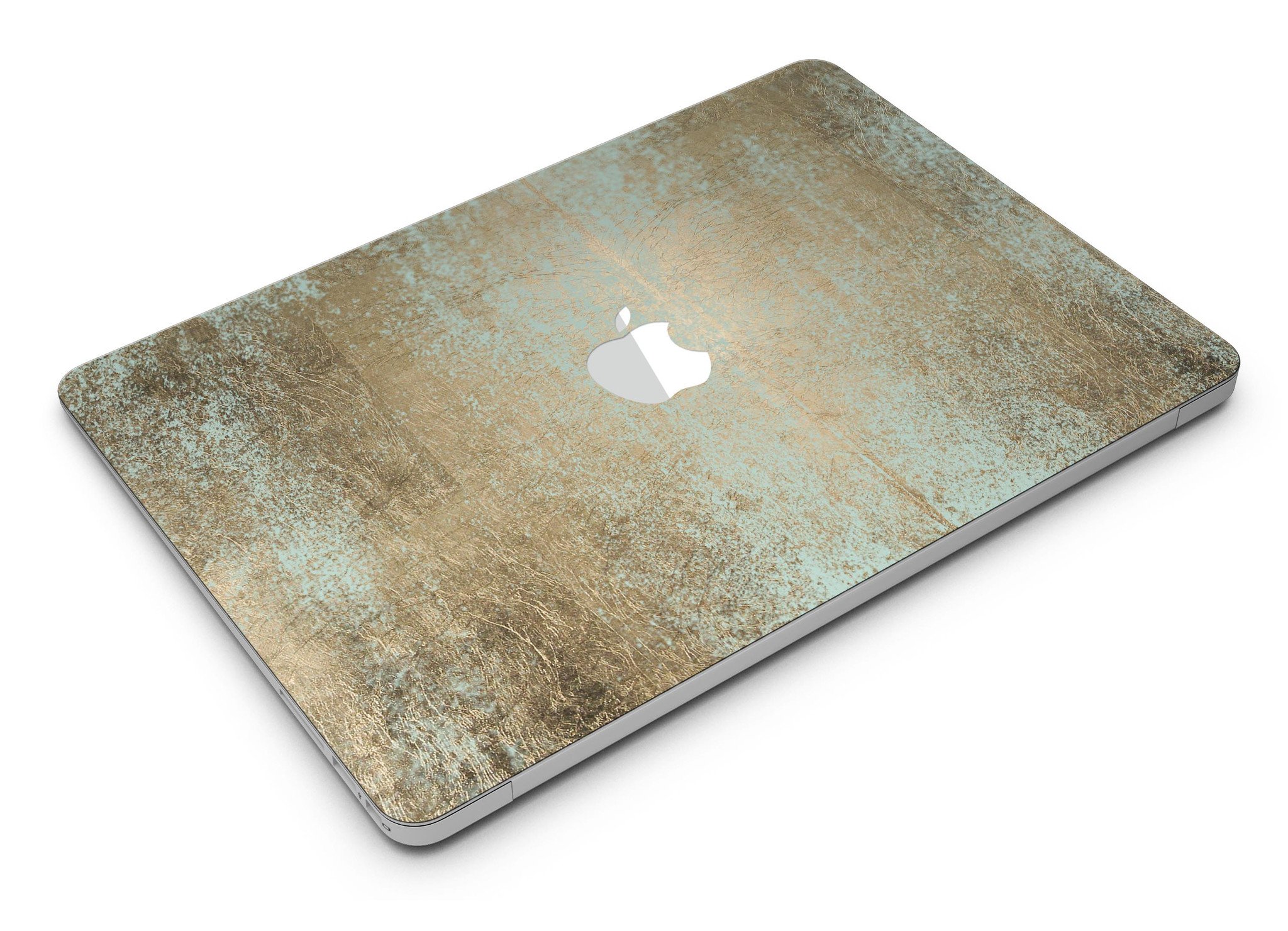 Gold Foiled Surface skin kit for MacBook Air, showcasing a stylish design that protects the device from scratches.