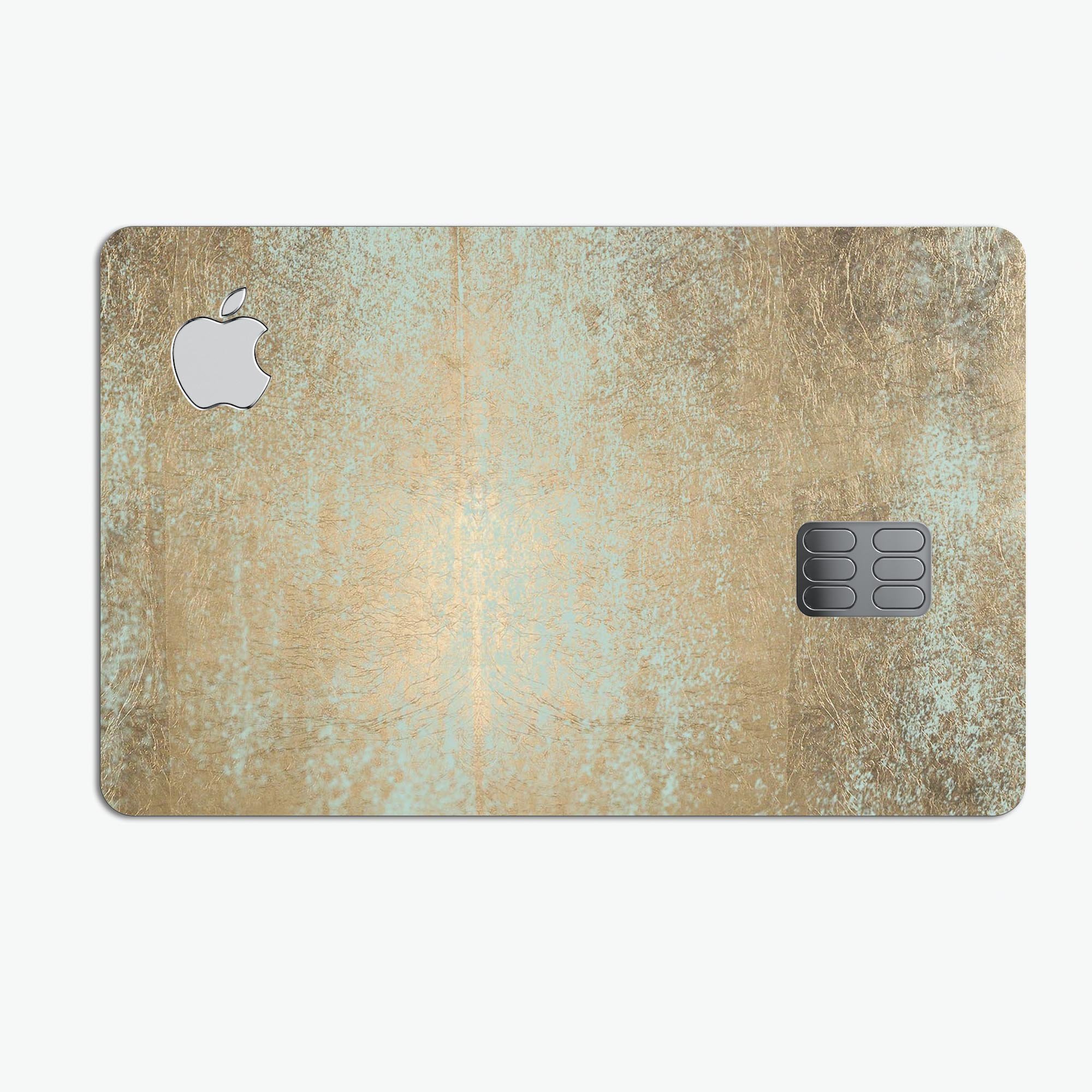 Gold Foiled Surface v1 decal skin-kit for Apple Card, showcasing premium vinyl protection with a luxurious gold finish.