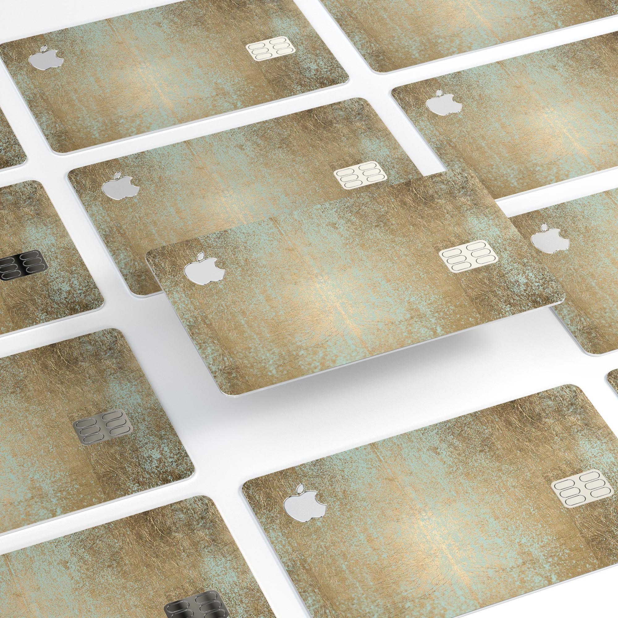 Gold Foiled Surface v1 decal skin-kit for Apple Card, showcasing premium vinyl protection with a luxurious gold finish.