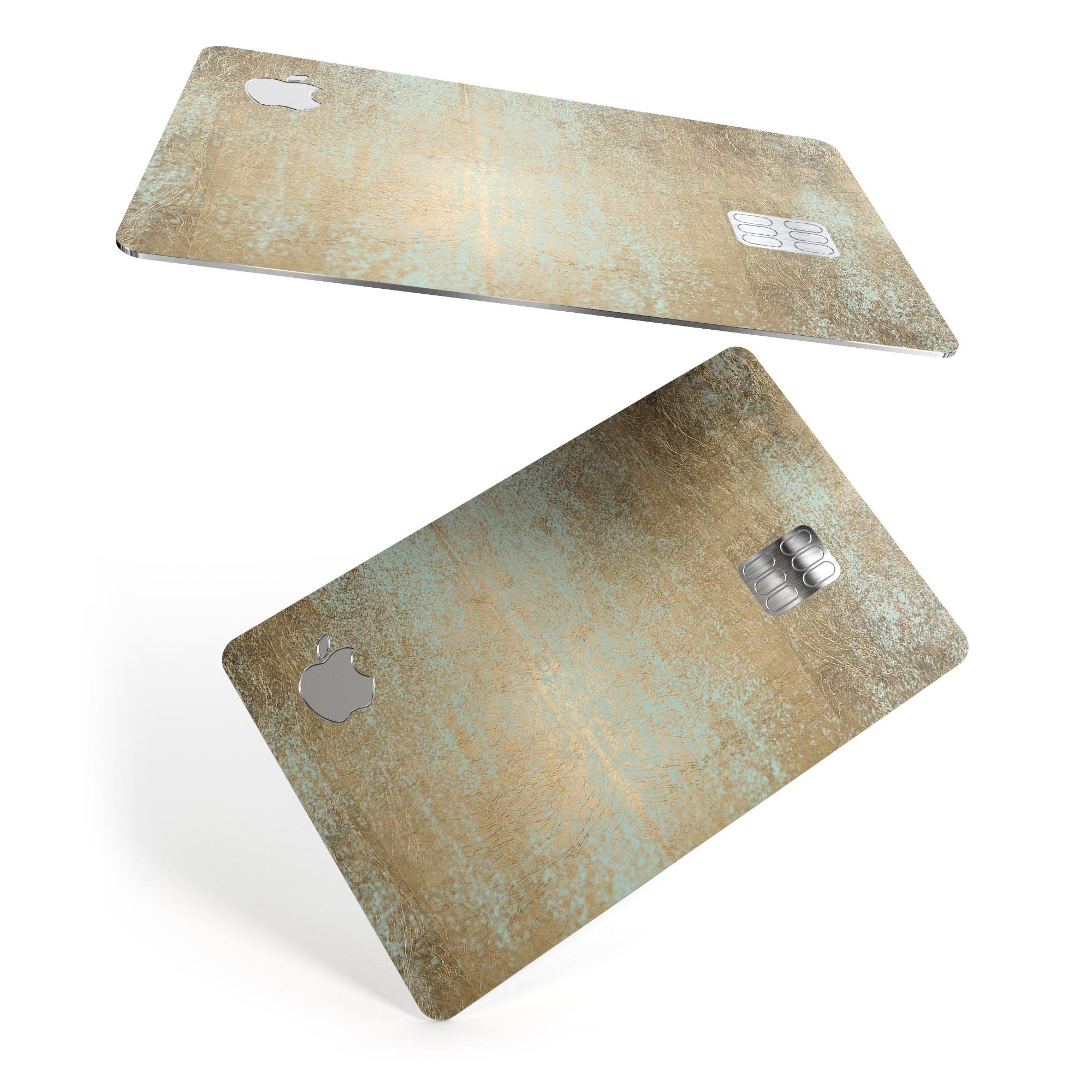 Gold Foiled Surface v1 decal skin-kit for Apple Card, showcasing premium vinyl protection with a luxurious gold finish.