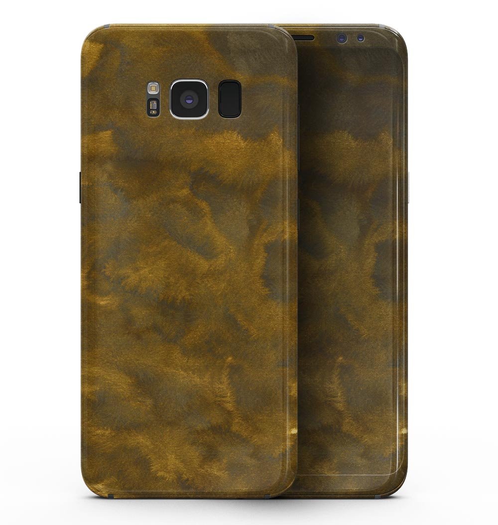 Gold Foiled V1 Full-Body Skin Kit for Samsung Galaxy S8, showcasing a luxurious gold foil design with a premium vinyl finish.