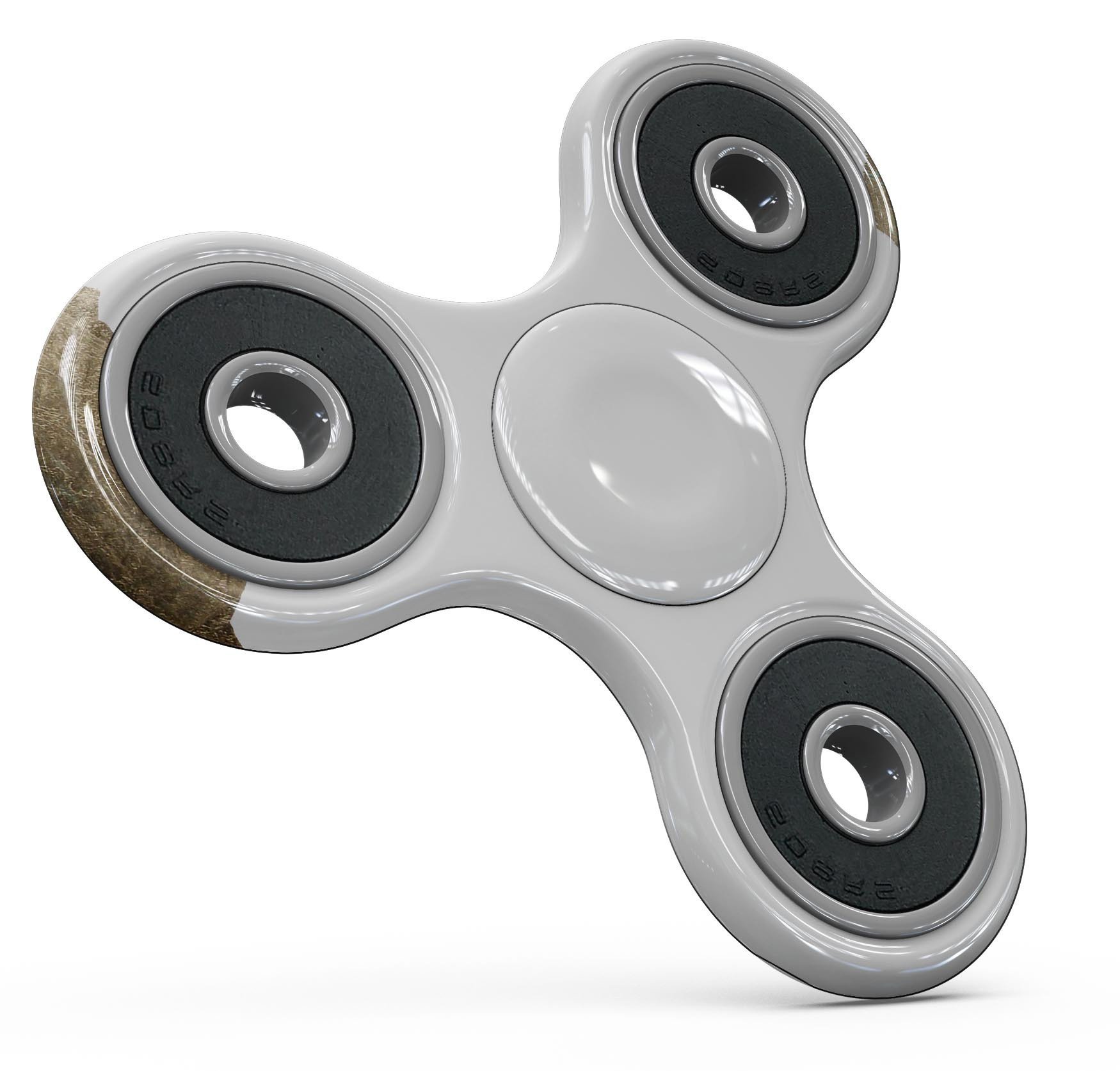 Gold Foiled White v1 Full-Body Fidget Spinner Skin-Kit showcasing a sleek design with premium vinyl finish.