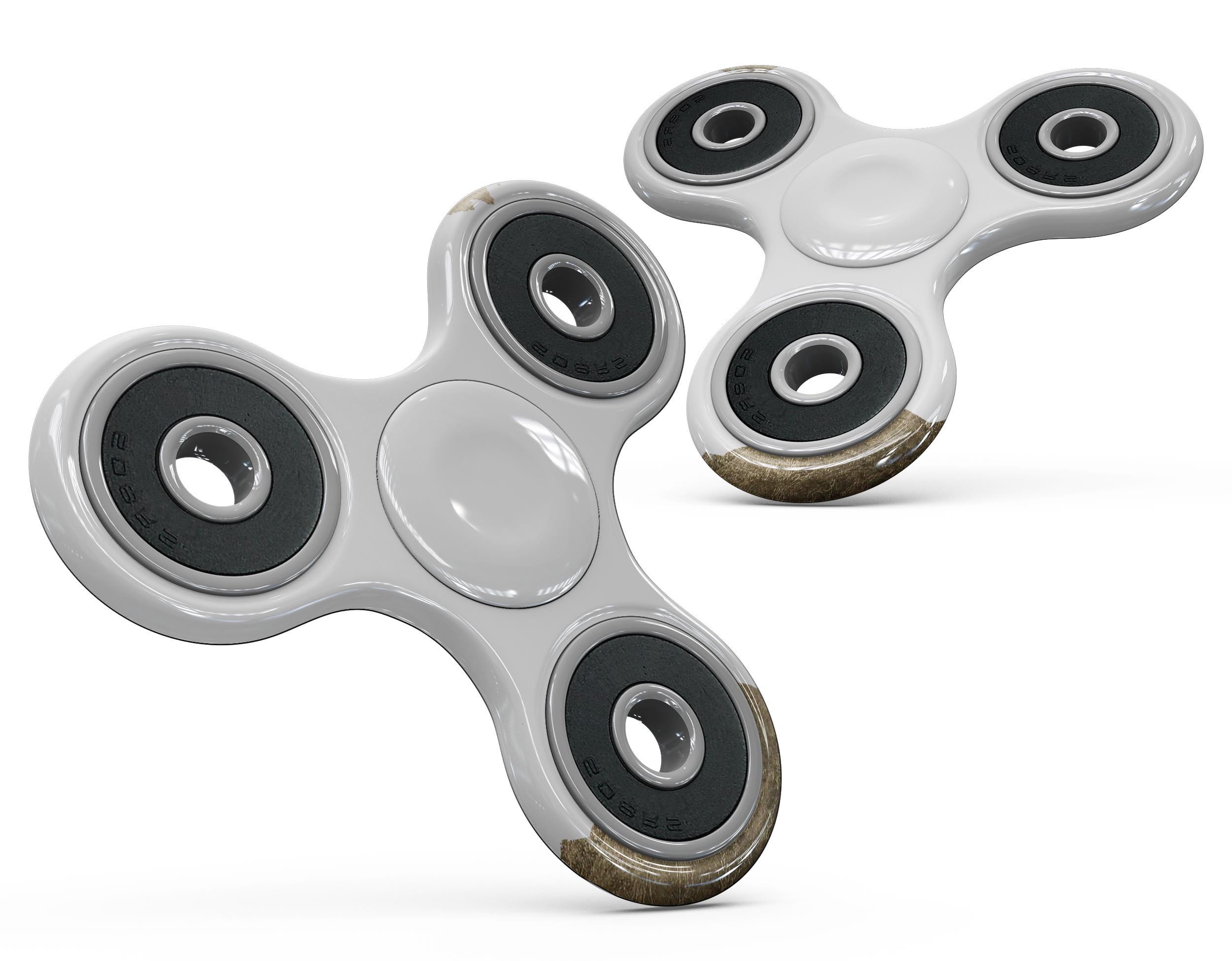 Gold Foiled White v1 Full-Body Fidget Spinner Skin-Kit showcasing a sleek design with premium vinyl finish.