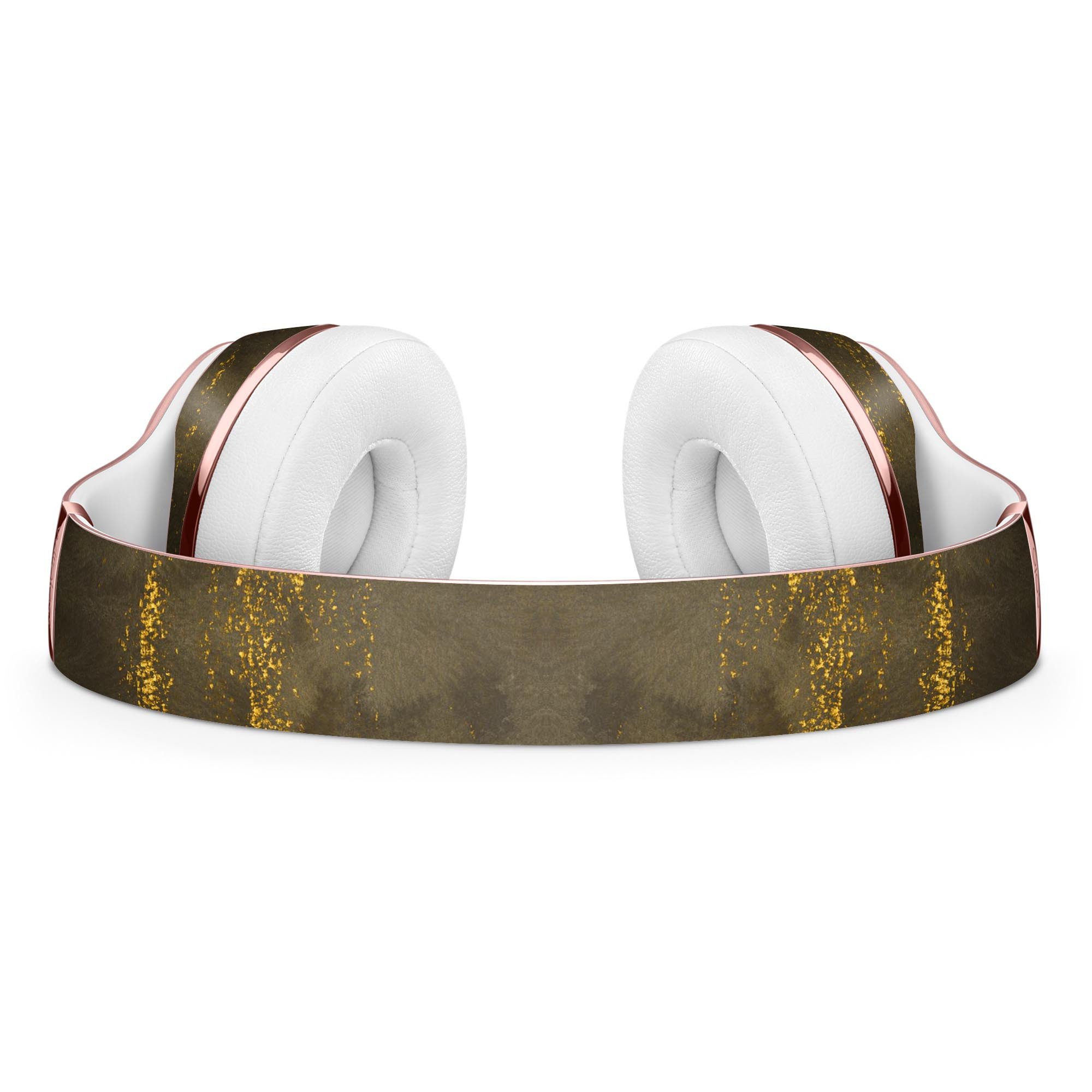 Gold Icicles Full-Body Skin Kit for Beats by Dre Solo 3 Wireless Headphones, showcasing a stylish design over a dark fog background.