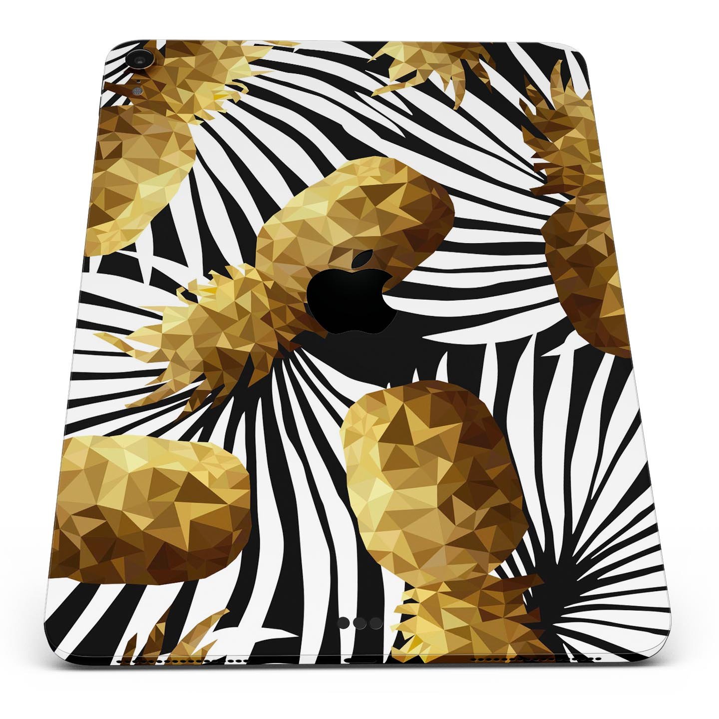 Gold Pineapple Express skin decal for Apple iPad Pro, showcasing vibrant design and premium 3M material.