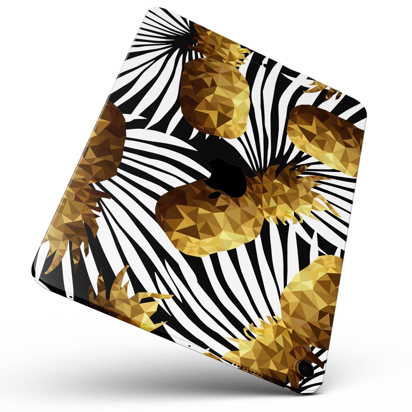 Gold Pineapple Express skin decal for Apple iPad Pro, showcasing vibrant design and premium 3M material.