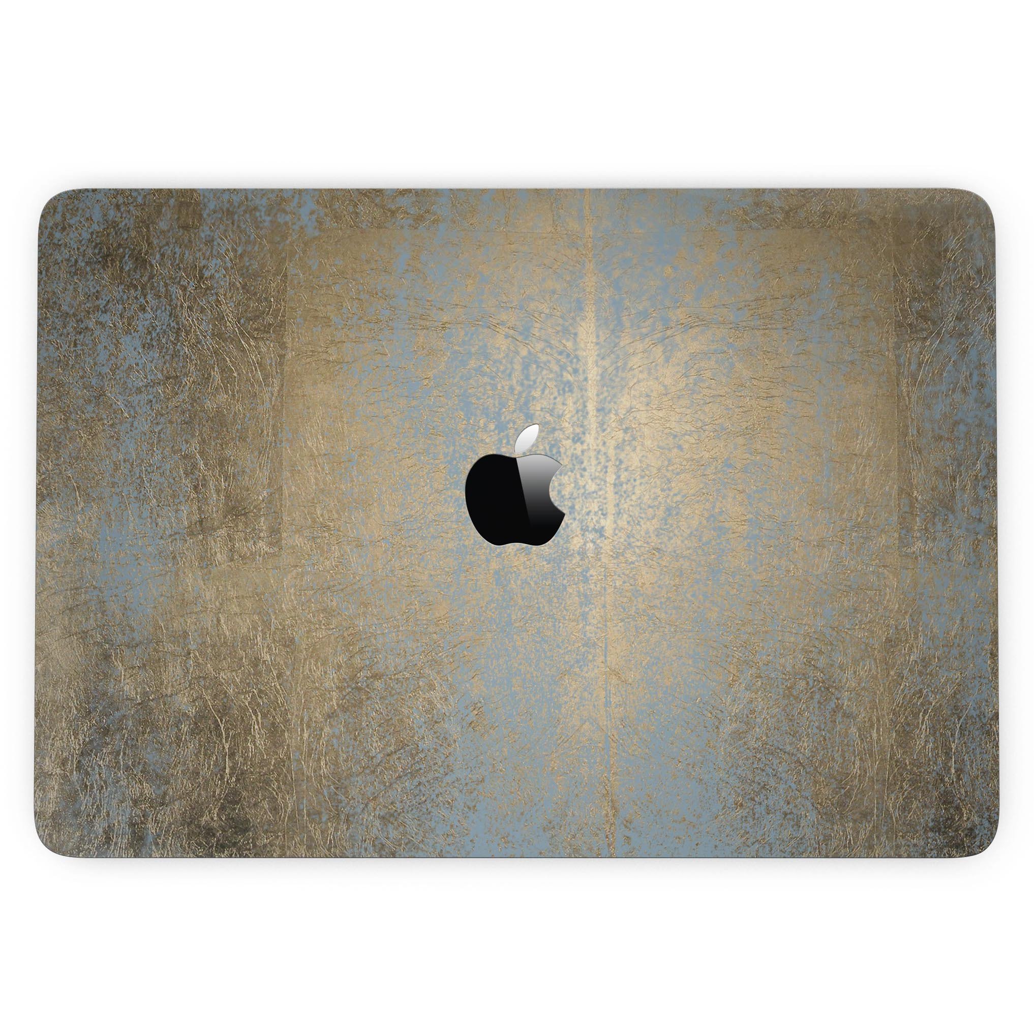 Gold Scratched Foil skin for 13" MacBook Pro without Touch Bar, showcasing a stylish design that protects the device.