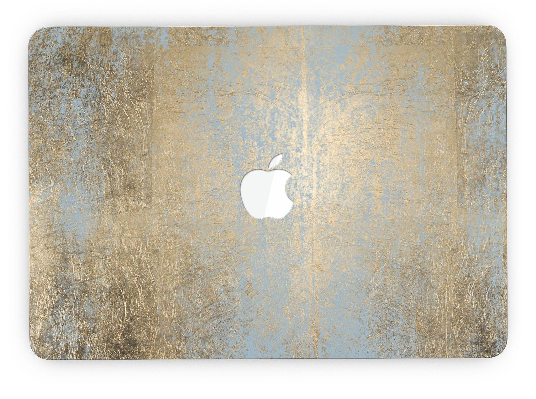 Gold Scratched Foil skin for MacBook Pro with Retina Display, showcasing a stylish design that protects the device.