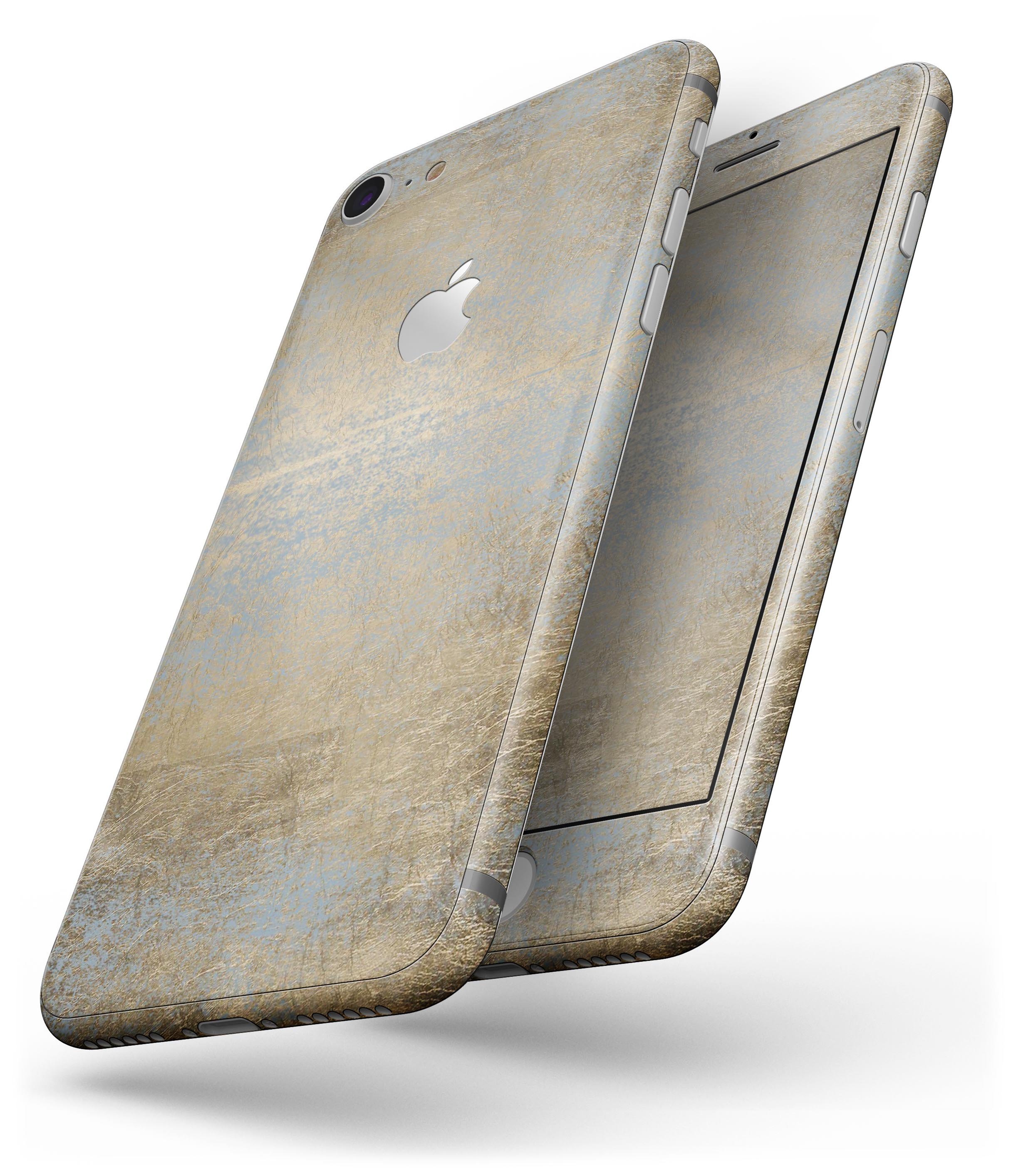 Gold Scratched Foil skin for iPhone 8 and 8 Plus, showcasing a stylish design with a scratched foil texture.