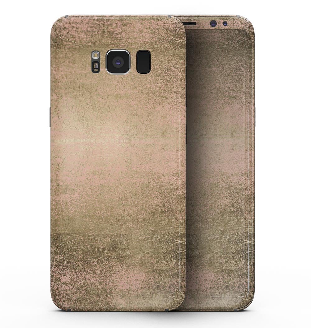 Gold Scratched Foil skin for Samsung Galaxy S8, showcasing its unique design and premium quality.