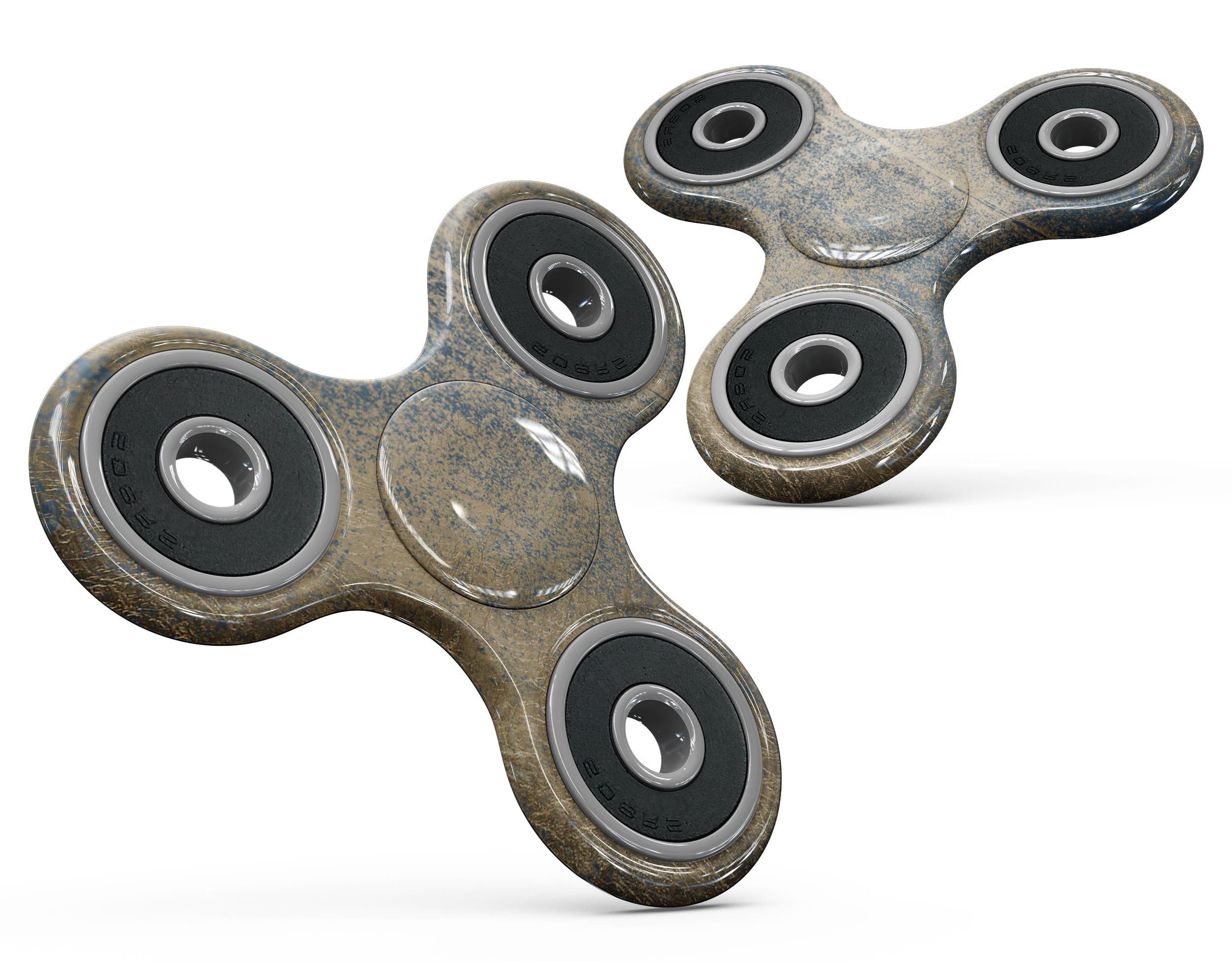 Gold Scratched Foil v3 Full-Body Skin-Kit for fidget spinner, showcasing a stylish and durable design.