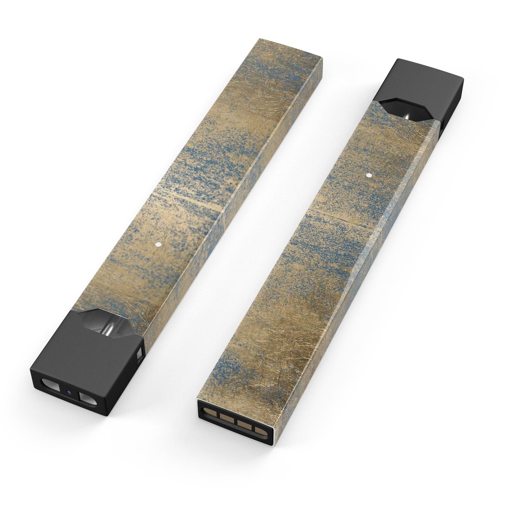 Gold Scratched Foil v3 skin-wrap sticker designed for JUUL vaping device, showcasing a stylish and protective design.