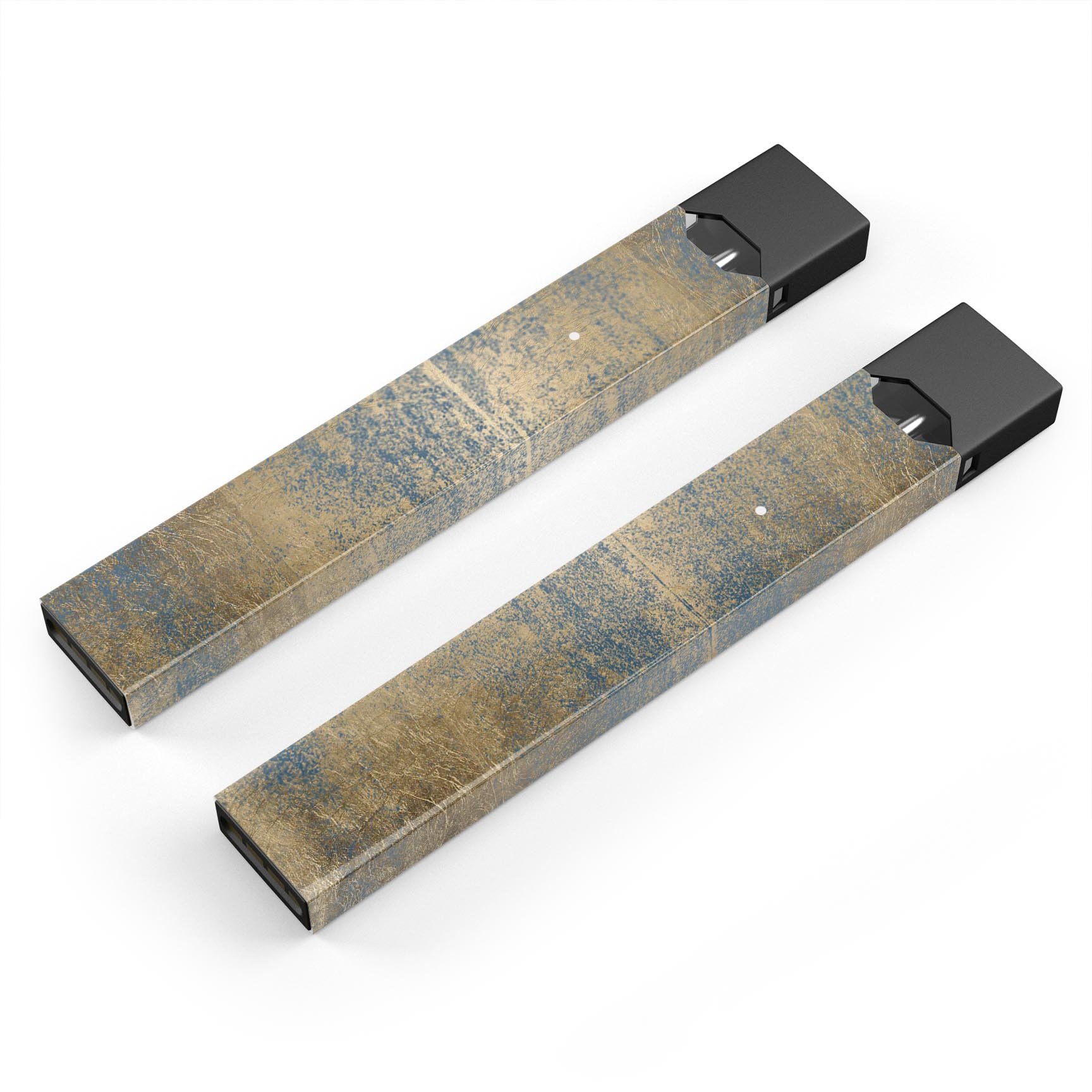 Gold Scratched Foil v3 skin-wrap sticker designed for JUUL vaping device, showcasing a stylish and protective design.