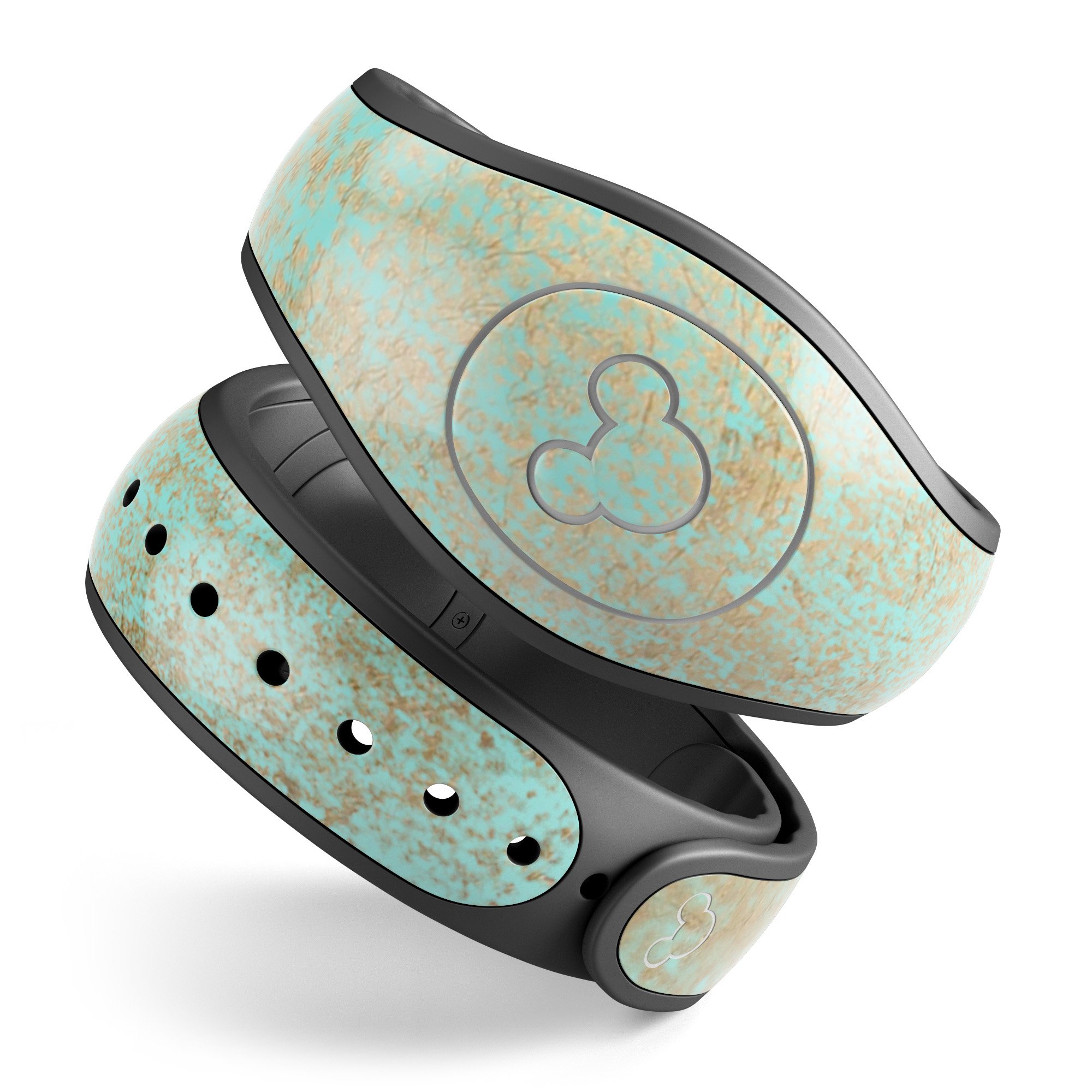 Gold Scratched Foil decal skin wrap kit for Disney Magic Band, showcasing a stylish design and high-quality finish.