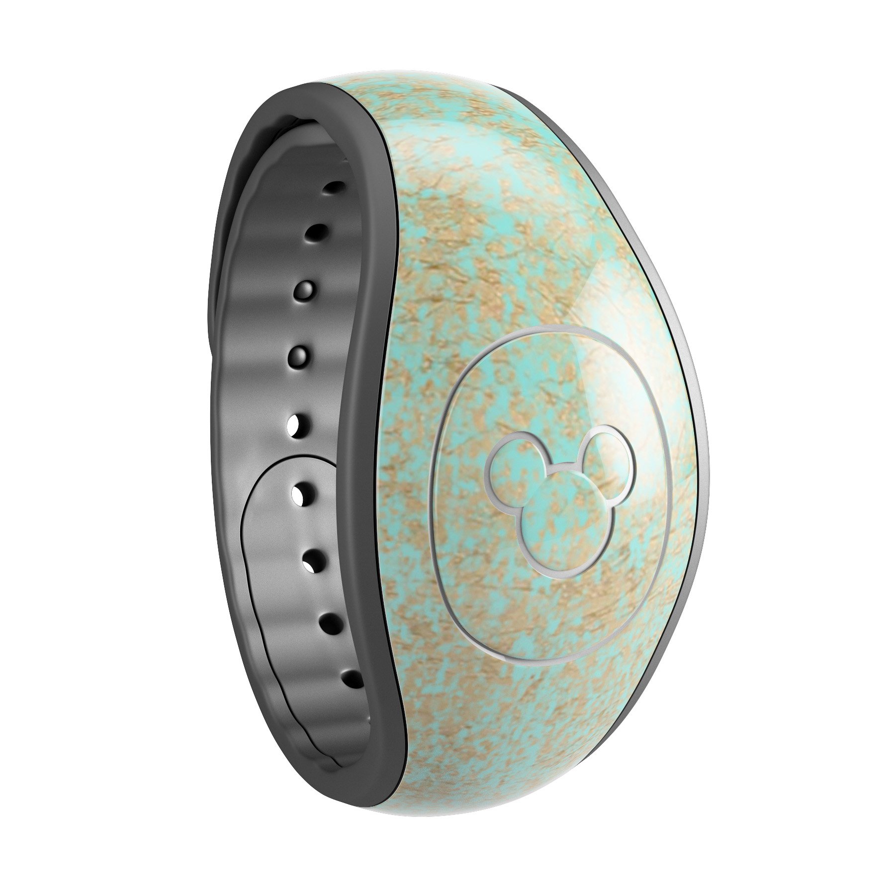 Gold Scratched Foil decal skin wrap kit for Disney Magic Band, showcasing a stylish design and high-quality finish.