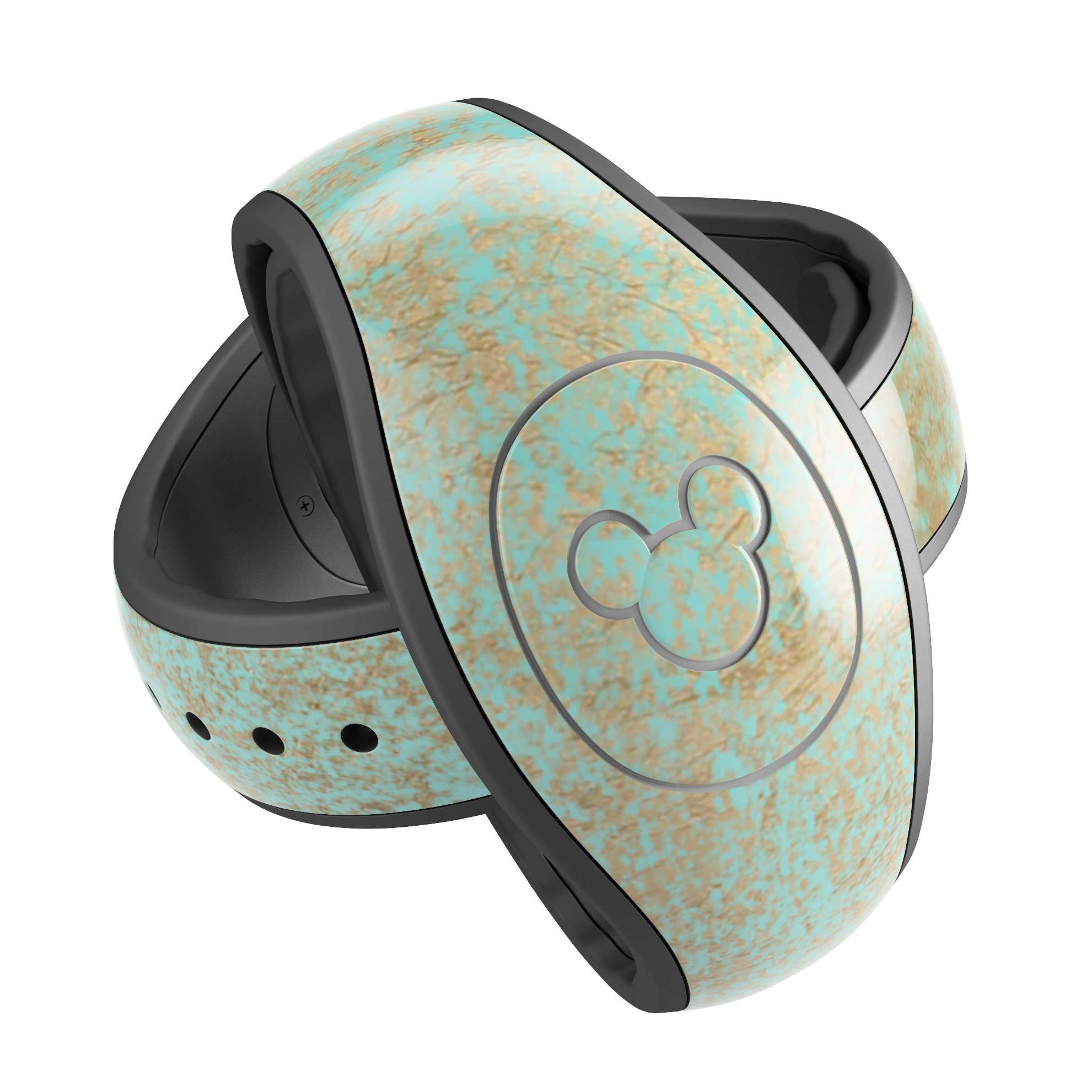 Gold Scratched Foil decal skin wrap kit for Disney Magic Band, showcasing a stylish design and high-quality finish.