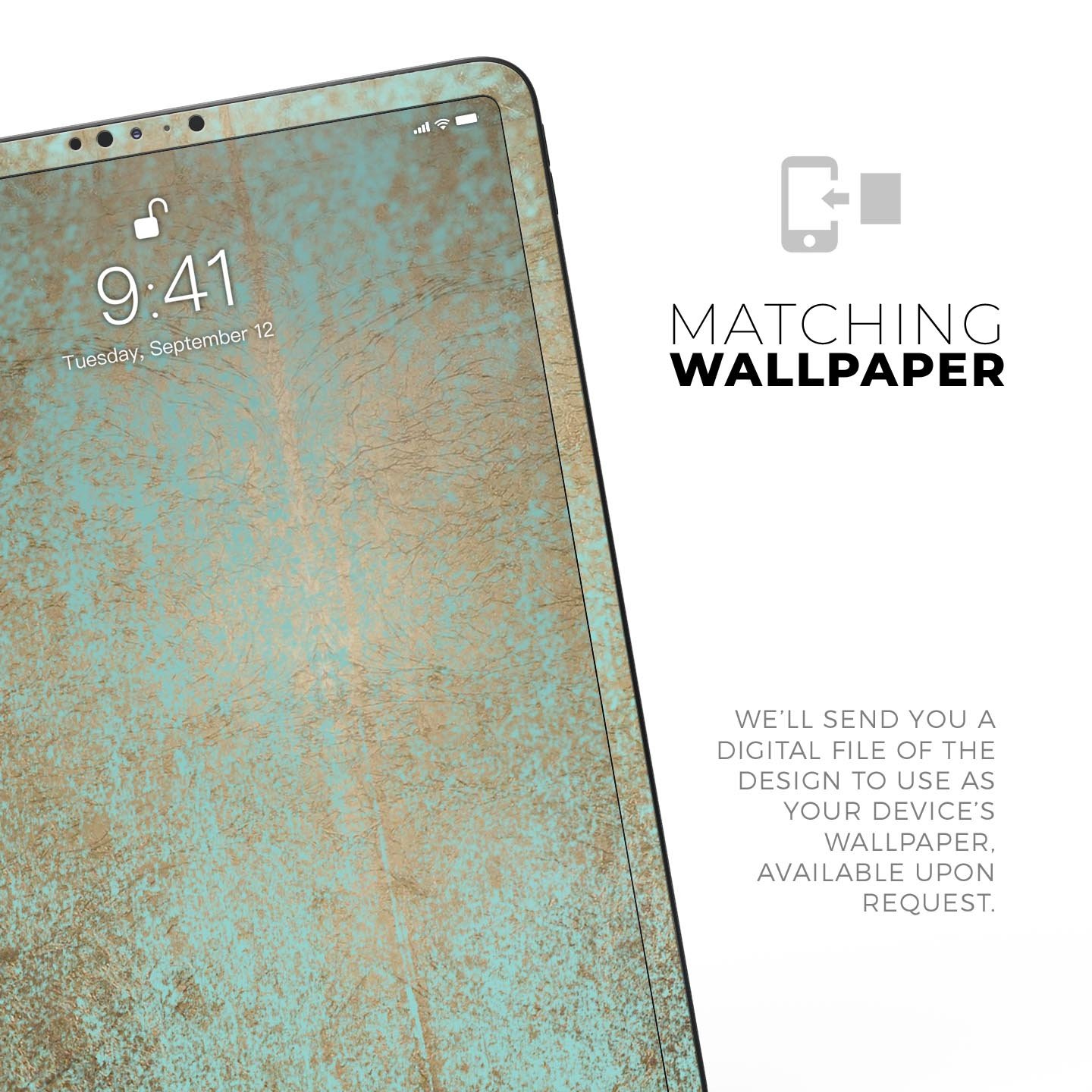 Gold Scratched Foil skin decal for Apple iPad Pro, showcasing a stylish design with premium 3M materials.