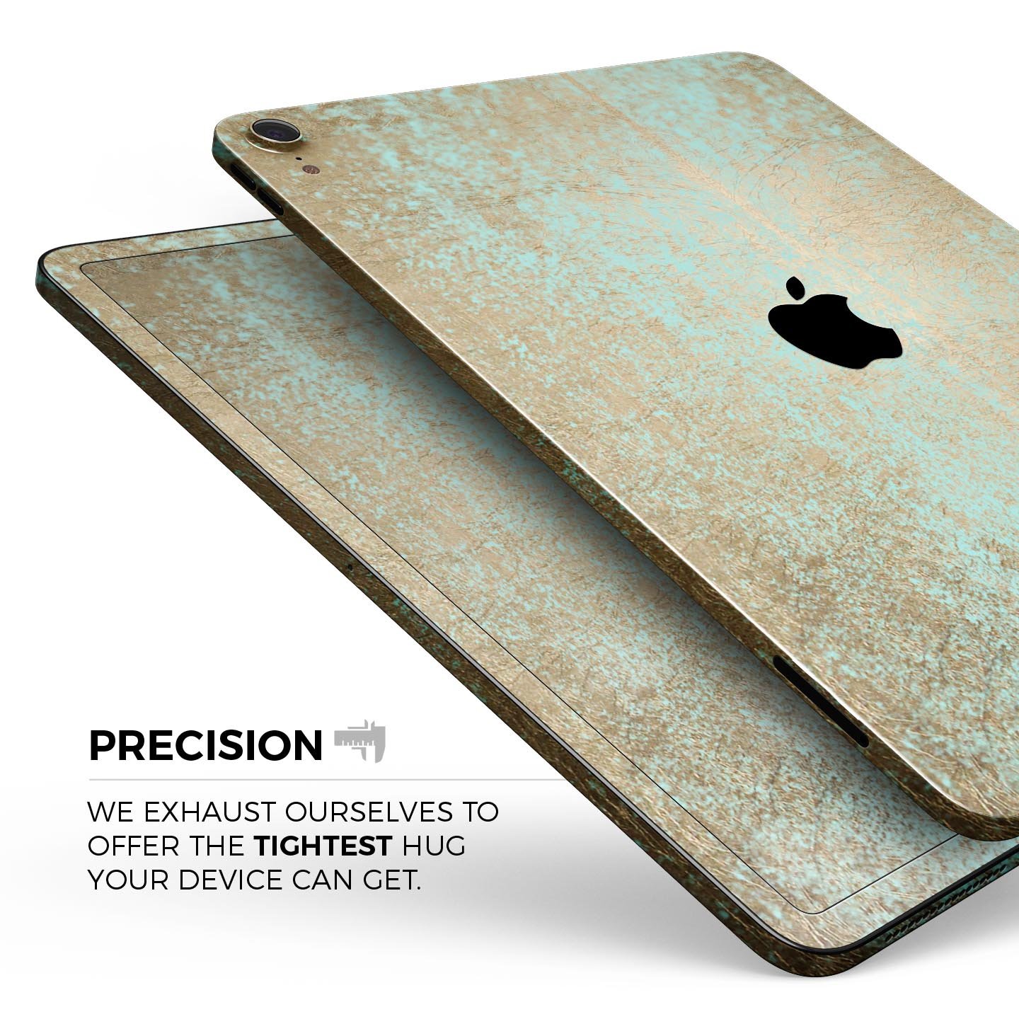 Gold Scratched Foil skin decal for Apple iPad Pro, showcasing a stylish design with premium 3M materials.