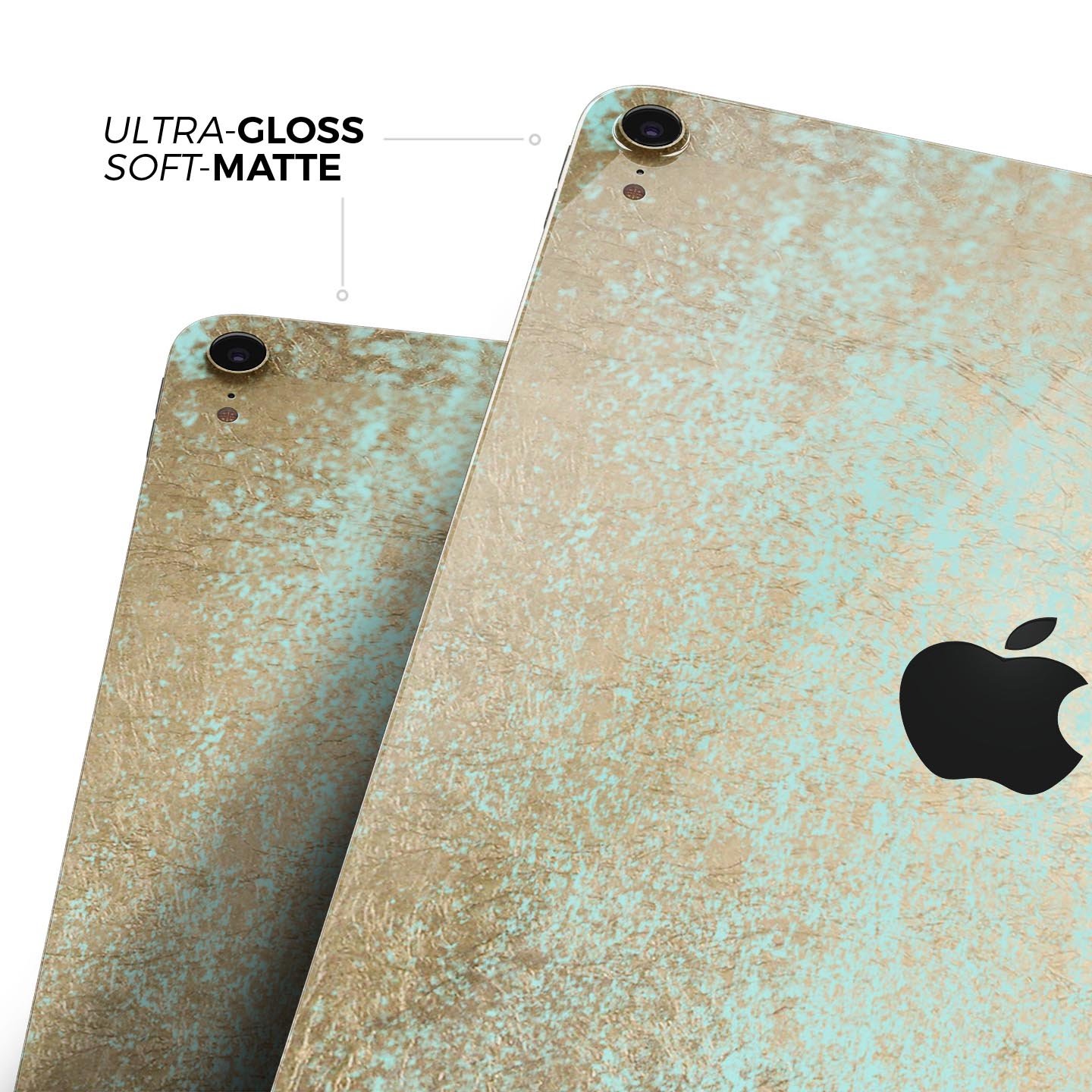 Gold Scratched Foil skin decal for Apple iPad Pro, showcasing a stylish design with premium 3M materials.