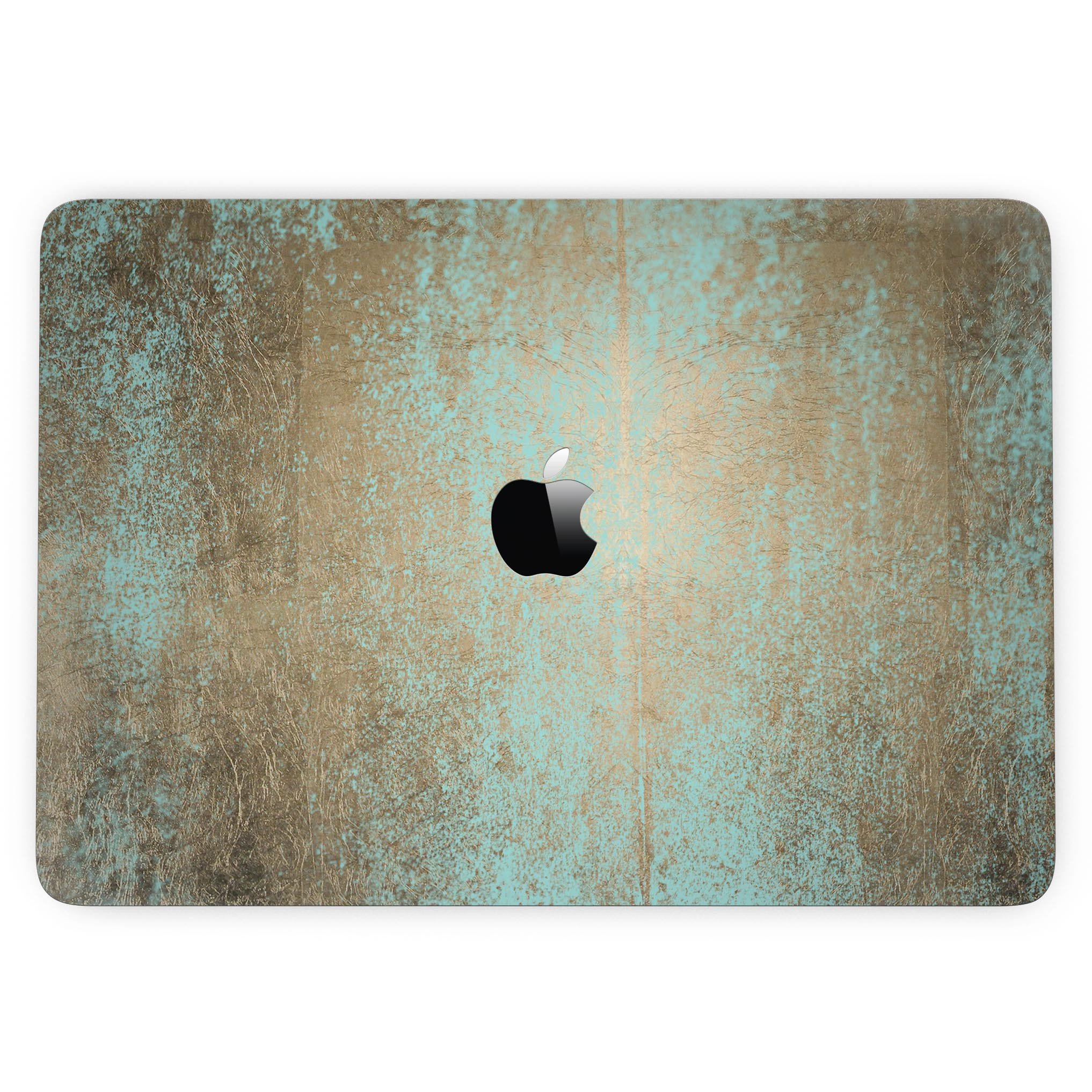 Gold Scratched Foil skin kit for MacBook Pro with Touch Bar, showcasing a stylish design and premium vinyl material.