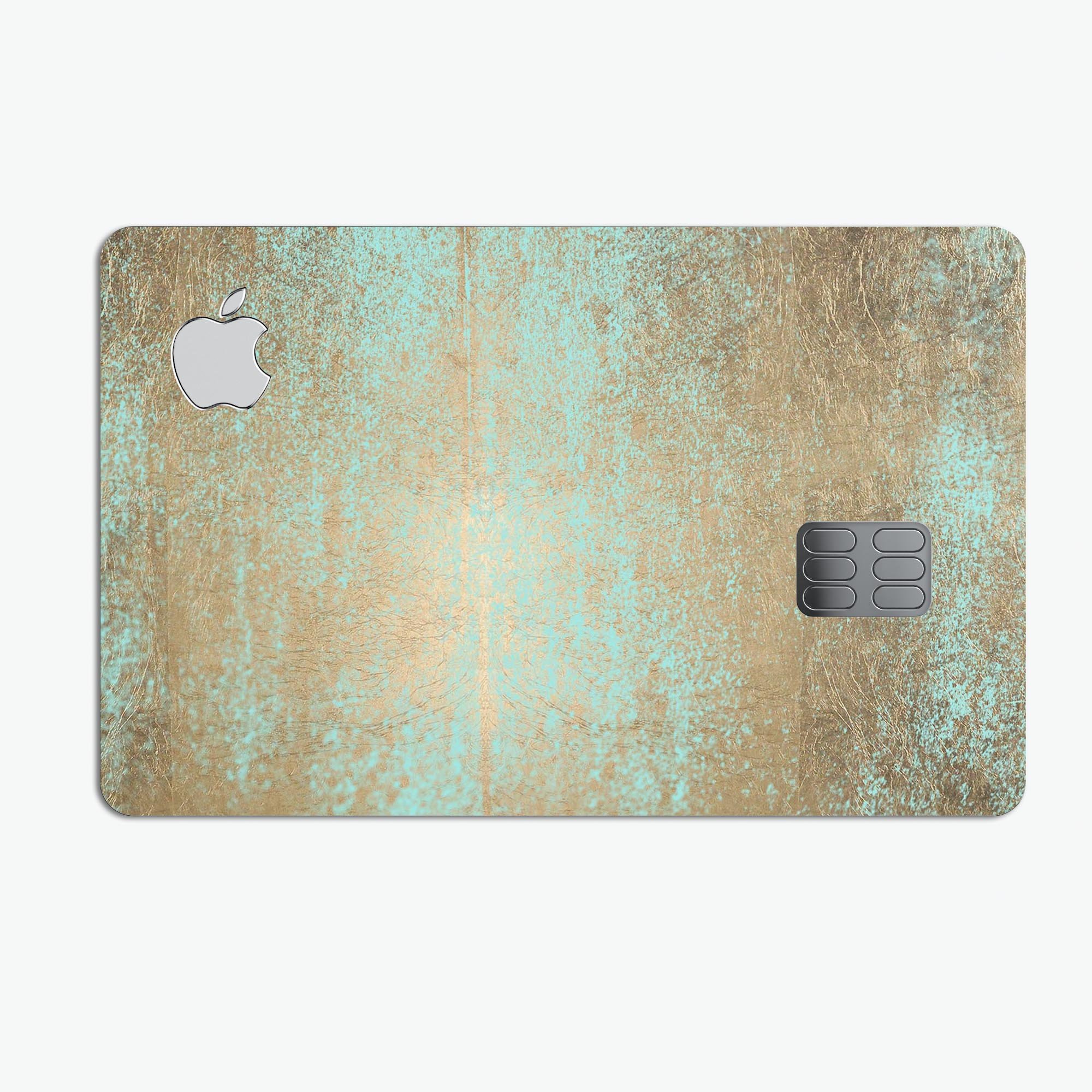 Gold Scratched Foil decal skin for Apple Card, showcasing premium vinyl material and stylish design.