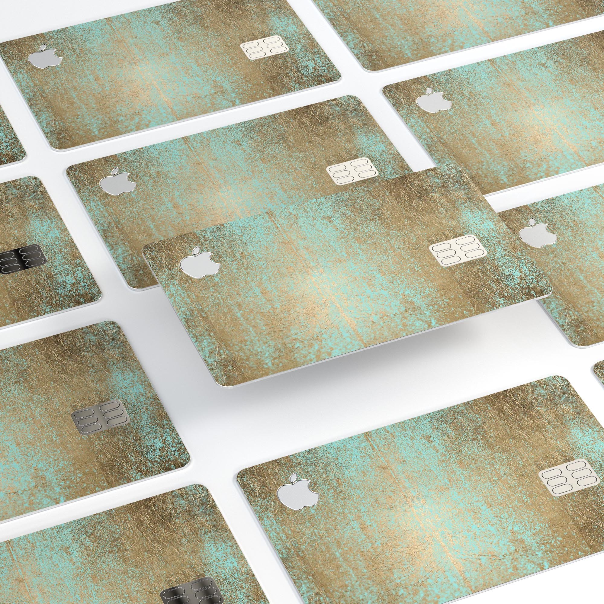 Gold Scratched Foil decal skin for Apple Card, showcasing premium vinyl material and stylish design.