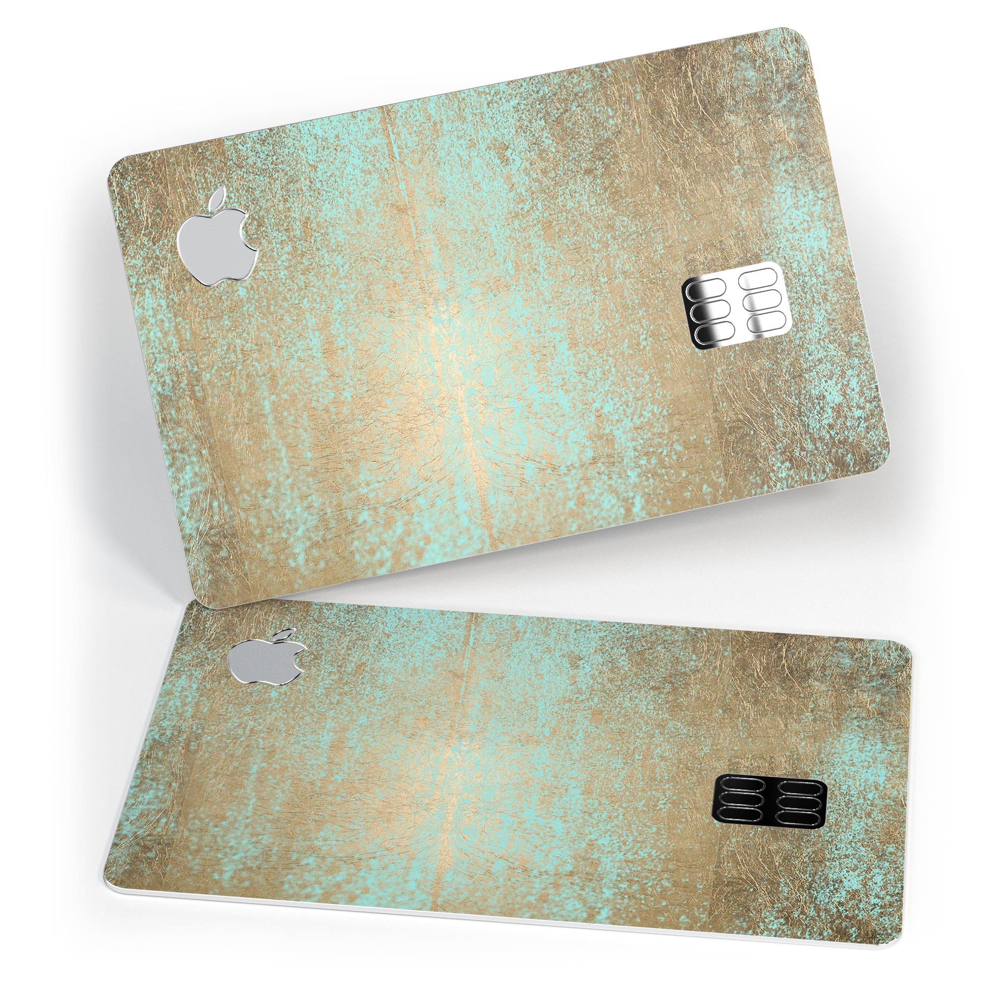 Gold Scratched Foil decal skin for Apple Card, showcasing premium vinyl material and stylish design.