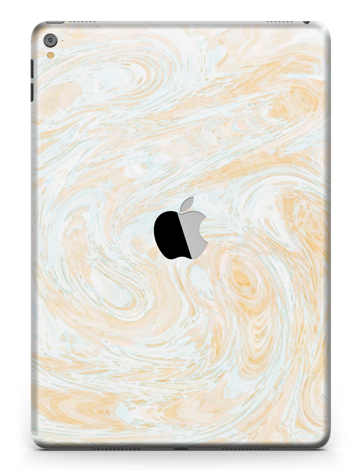 Gold Slate Marble Surface V18 Full Body Skin for iPad Pro, showcasing a stylish marble design with premium vinyl texture.