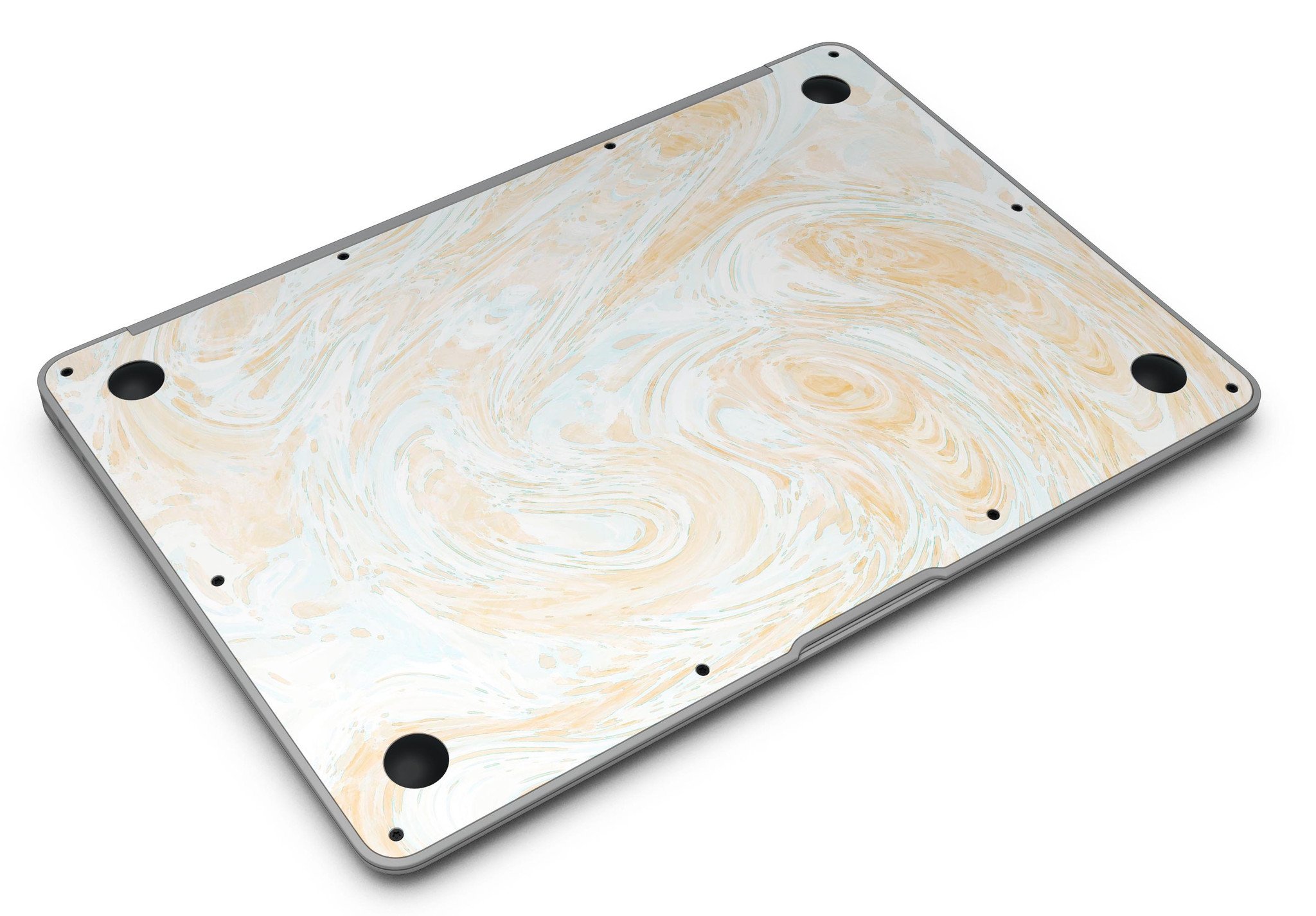 Gold Slate Marble Skin Kit for MacBook Air, showcasing a stylish marble design on a sleek vinyl surface.