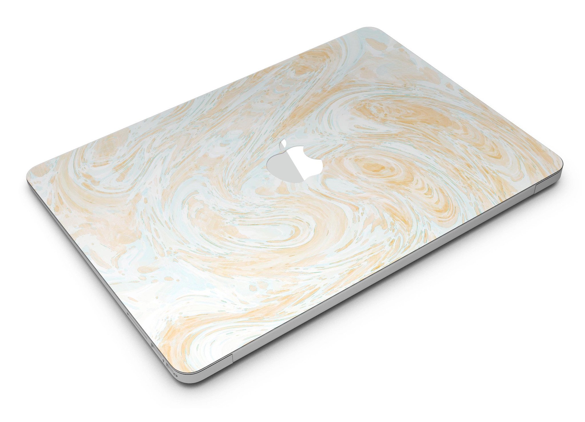 Gold Slate Marble Skin Kit for MacBook Air, showcasing a stylish marble design on a sleek vinyl surface.