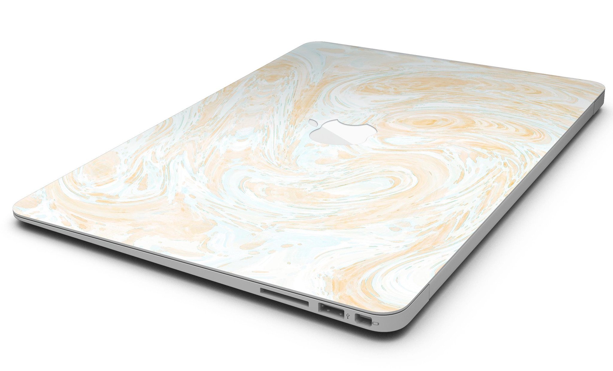 Gold Slate Marble Skin Kit for MacBook Air, showcasing a stylish marble design on a sleek vinyl surface.