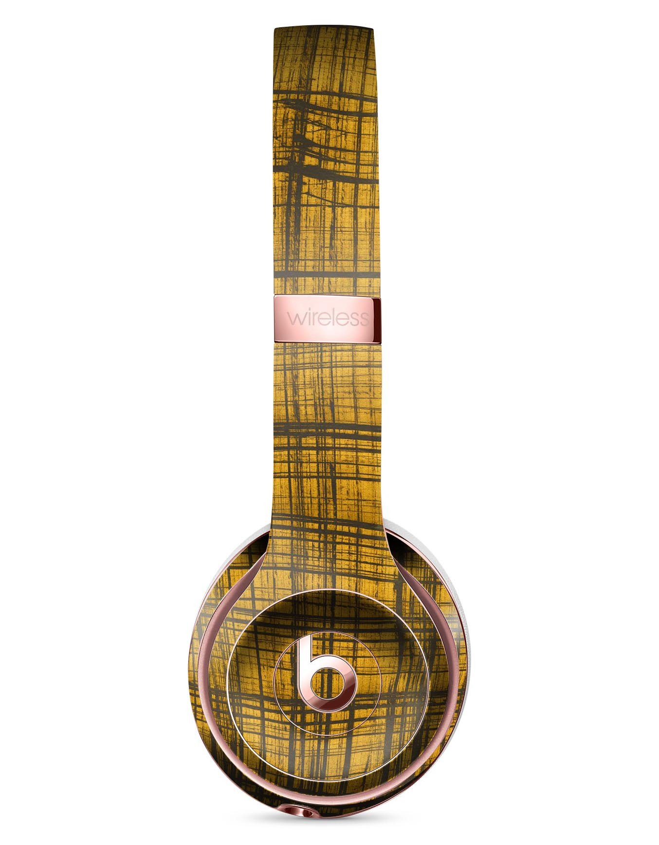 Gold Standard Plaid Full-Body Skin Kit for Beats by Dre Solo 3, showcasing a stylish plaid design that fits perfectly on the headphones.