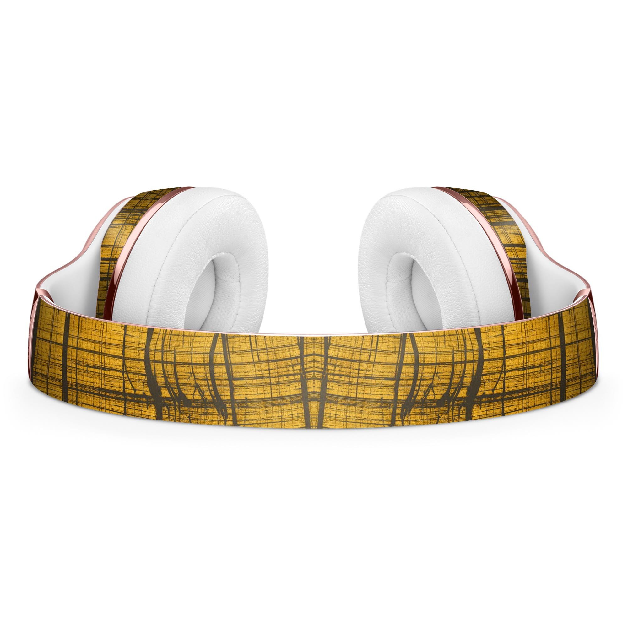 Gold Standard Plaid Full-Body Skin Kit for Beats by Dre Solo 3, showcasing a stylish plaid design that fits perfectly on the headphones.