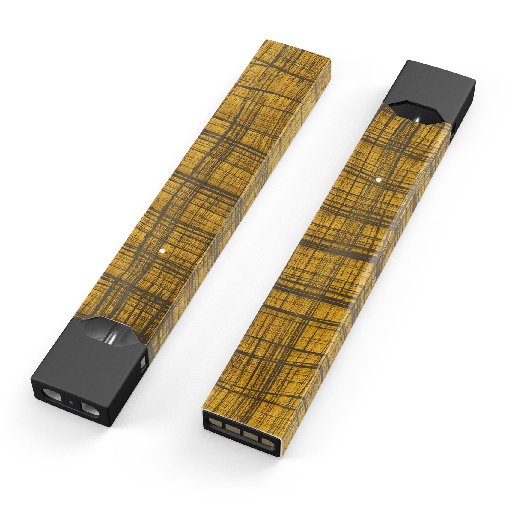 Gold Standard Plaid skin-wrap sticker designed for JUUL vaping device, featuring a stylish plaid pattern and precision cut for a perfect fit.