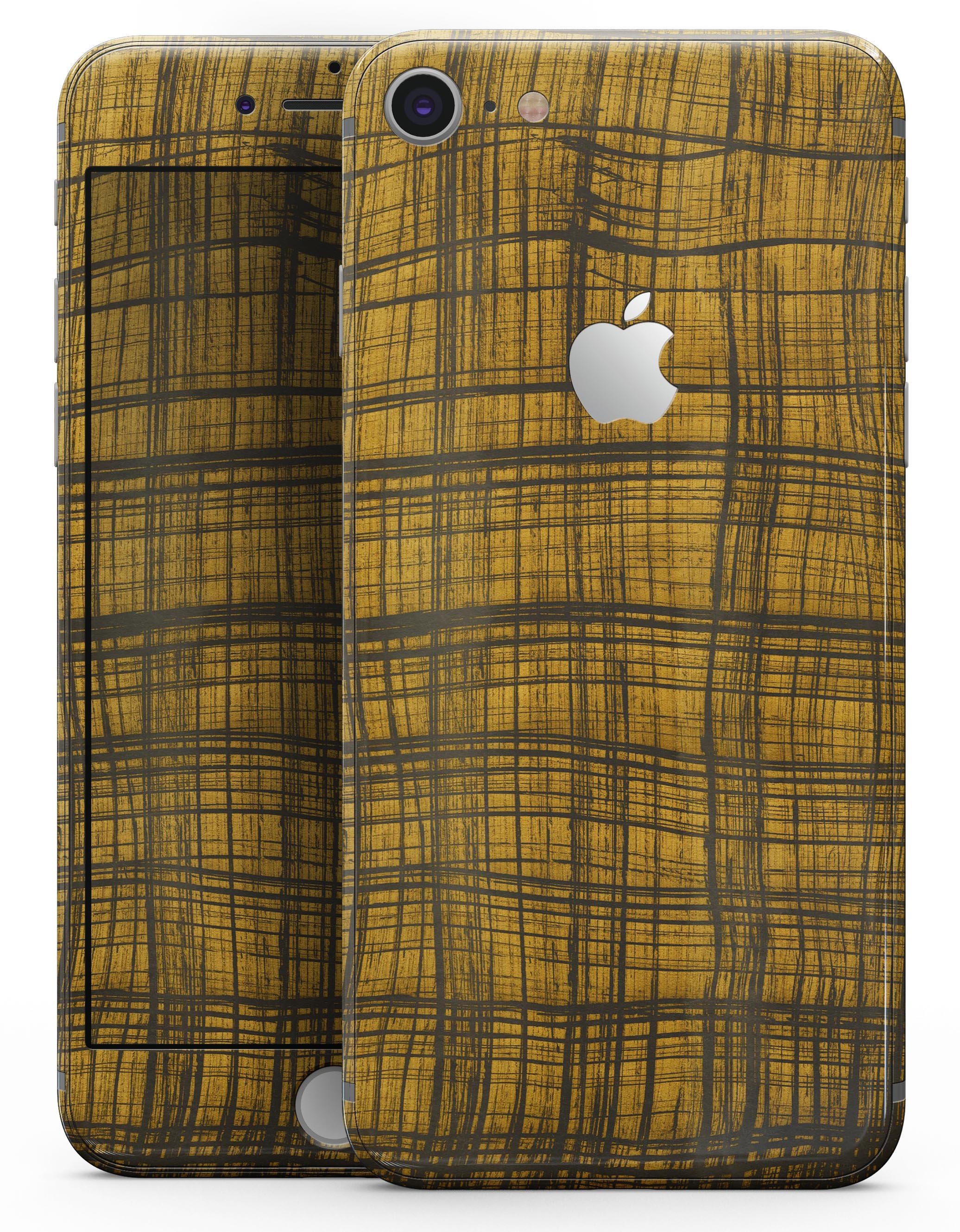 Gold Standard Plaid skin for iPhone 8 and 8 Plus, showcasing a stylish plaid design on a sleek vinyl surface.