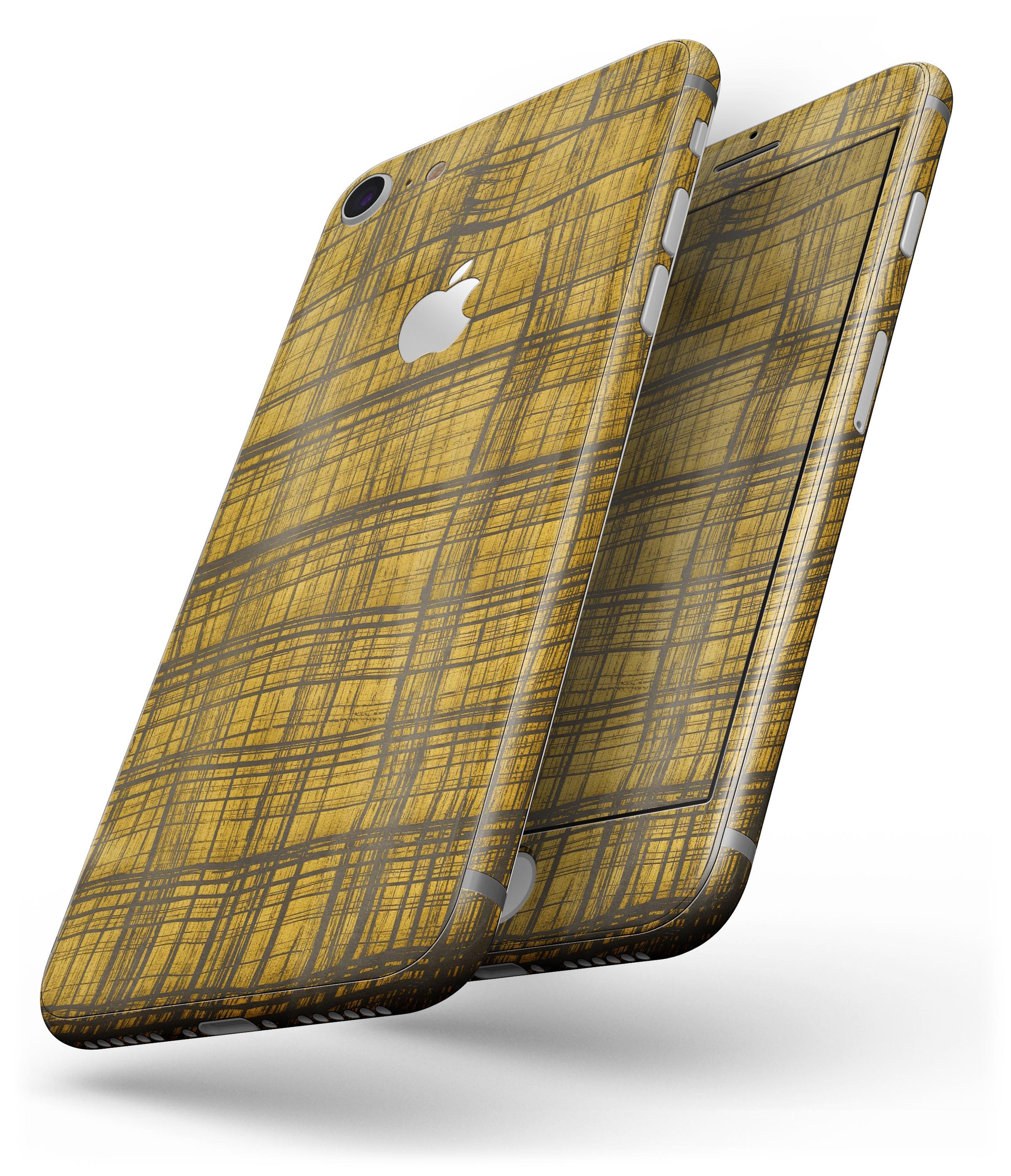 Gold Standard Plaid skin for iPhone 8 and 8 Plus, showcasing a stylish plaid design on a sleek vinyl surface.