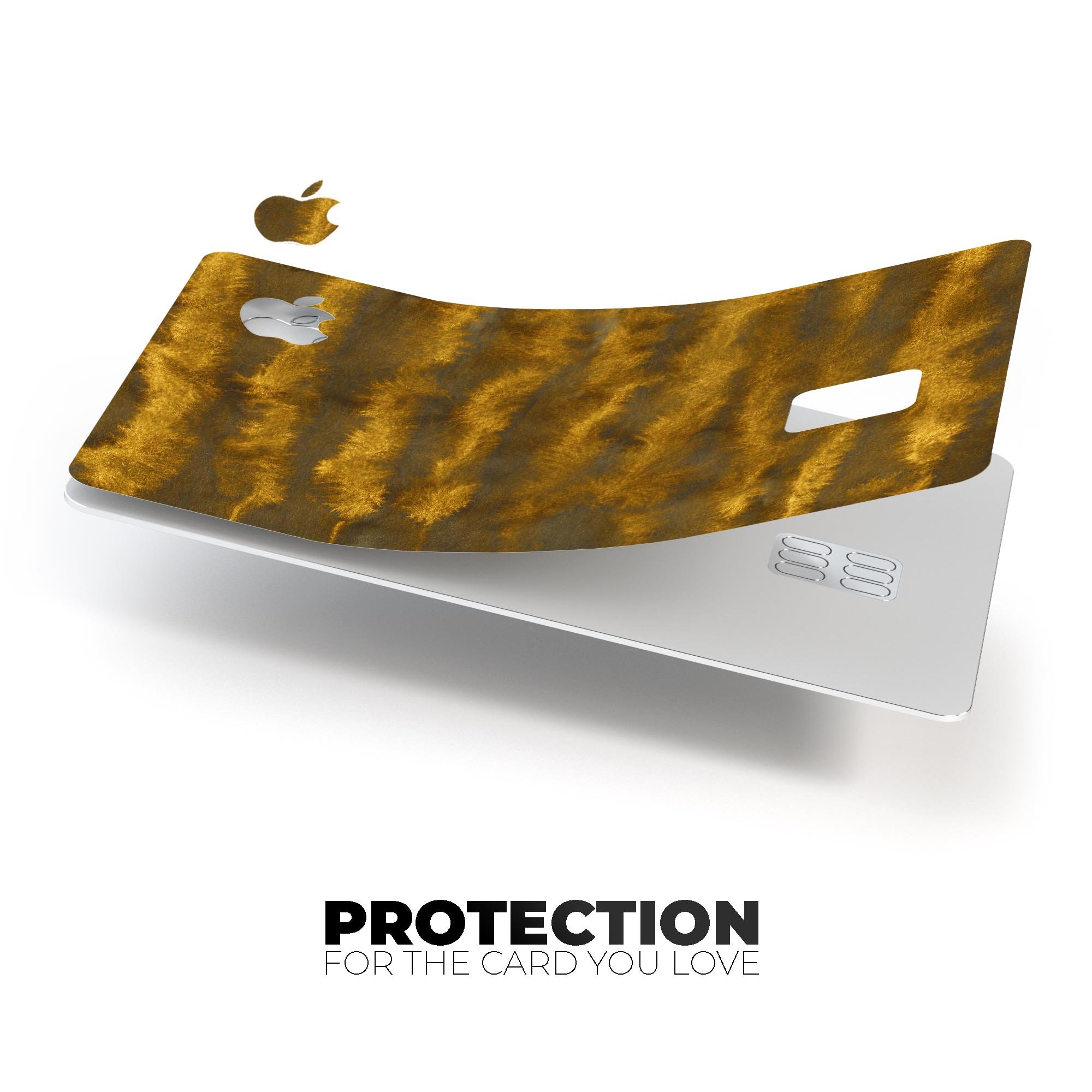 Gold Standard WaterColor Brushed V3 decal for Apple Card, showcasing premium vinyl design and finishes.