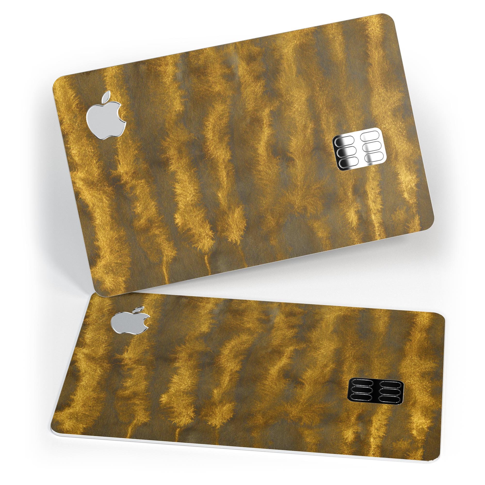 Gold Standard WaterColor Brushed V3 decal for Apple Card, showcasing premium vinyl design and finishes.