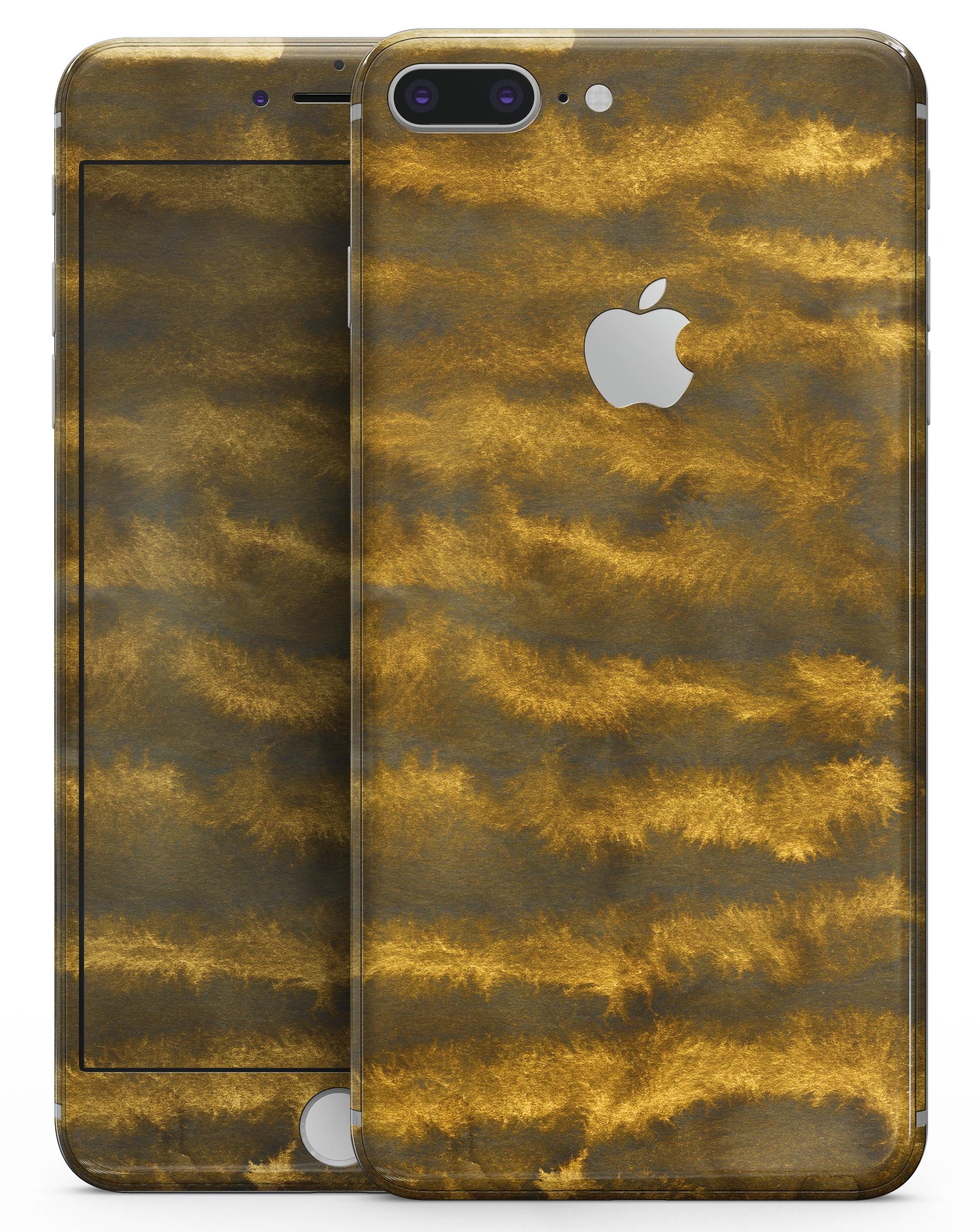 Gold Standard WaterColor Brushed V3 skin for iPhone 8 and 8 Plus, showcasing a vibrant watercolor design with a premium vinyl finish.