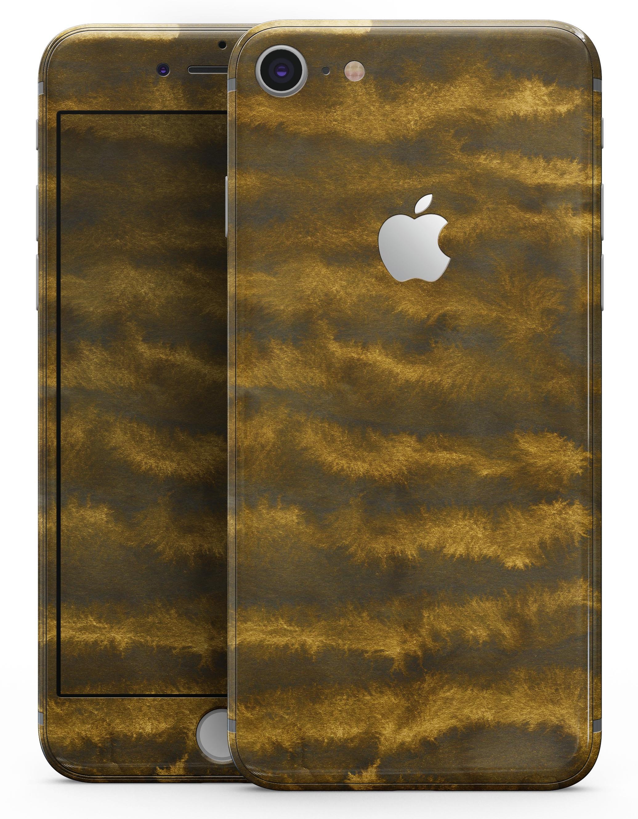 Gold Standard WaterColor Brushed V3 skin for iPhone 8 and 8 Plus, showcasing a vibrant watercolor design with a premium vinyl finish.